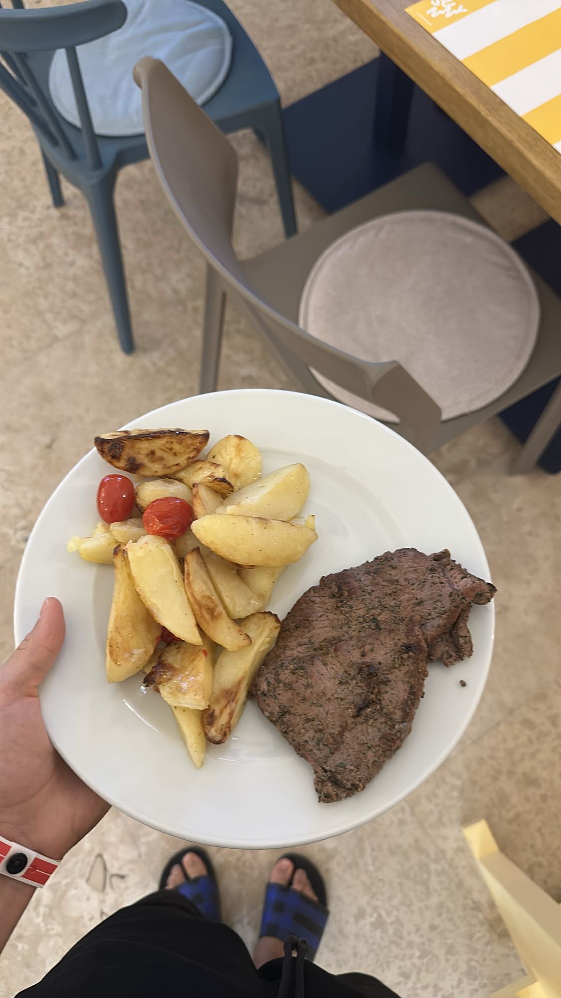 bistec con papas