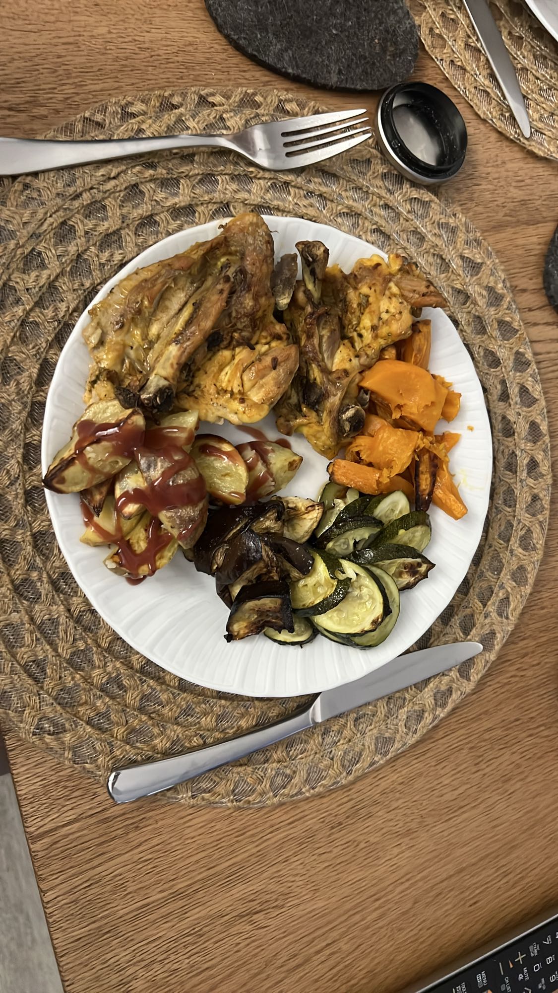 Pollo arrosto con verdure