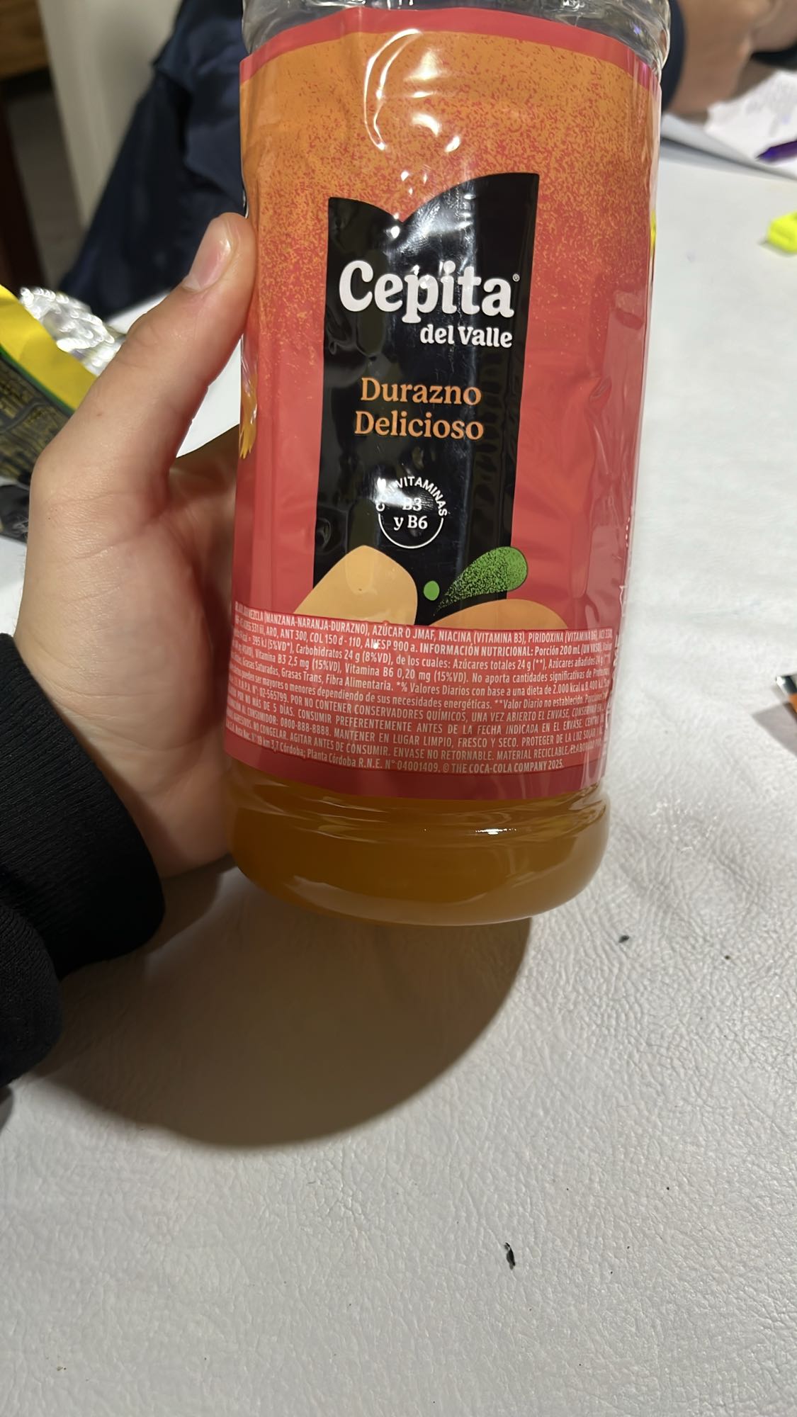 jugo de durazno