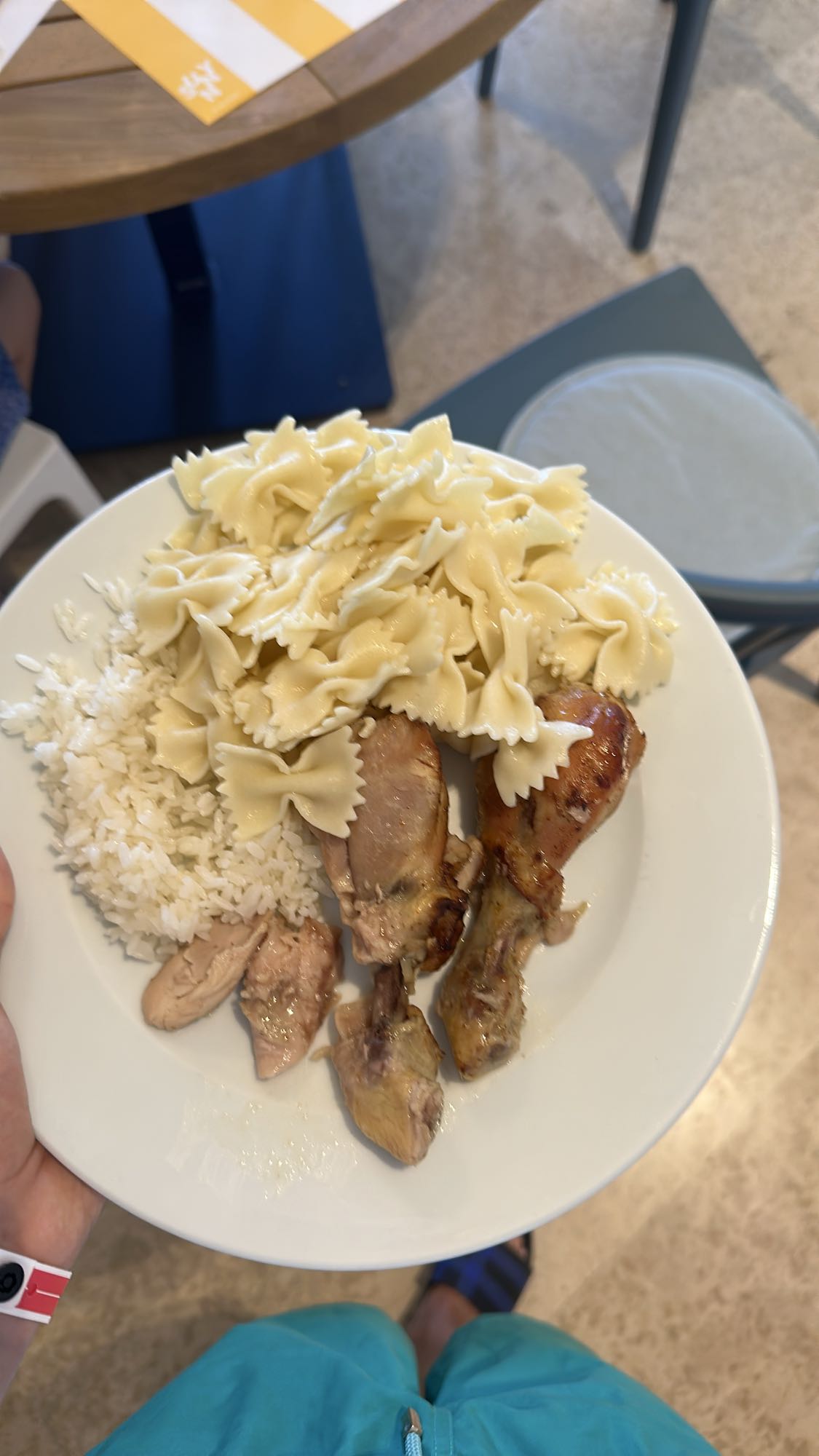pasta arroz y pollo
