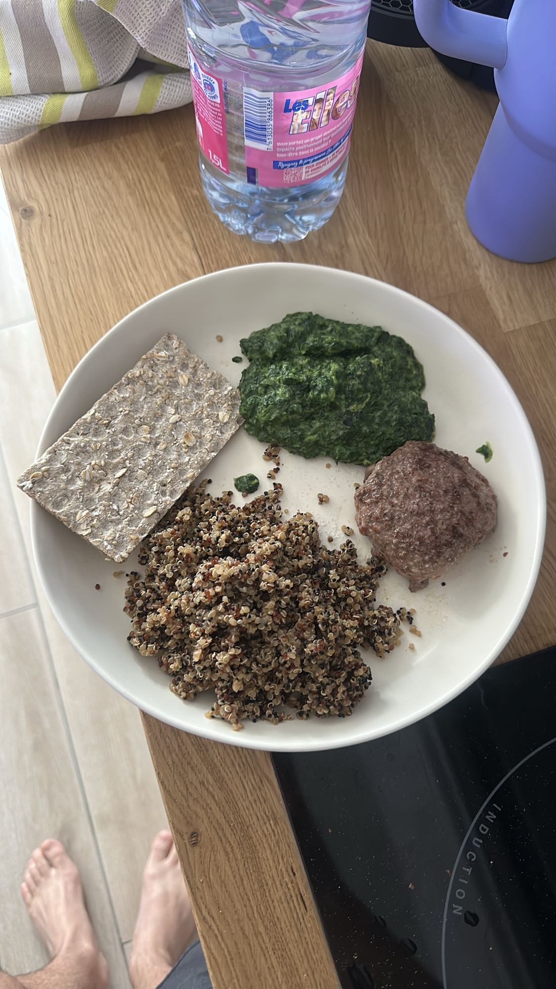 Quinoa steak épinards