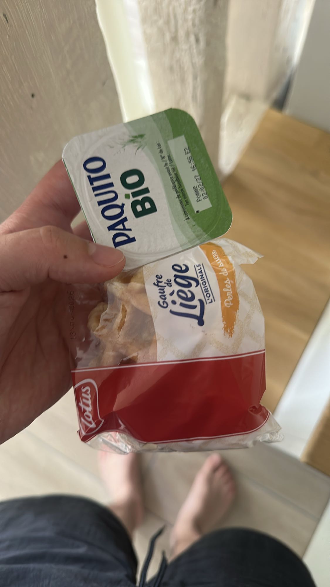 Yaourt bio et gaufre