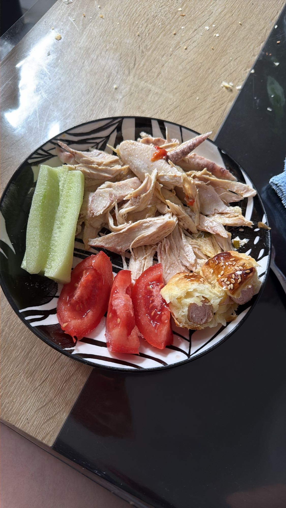 Pui cu legume si foietaj
