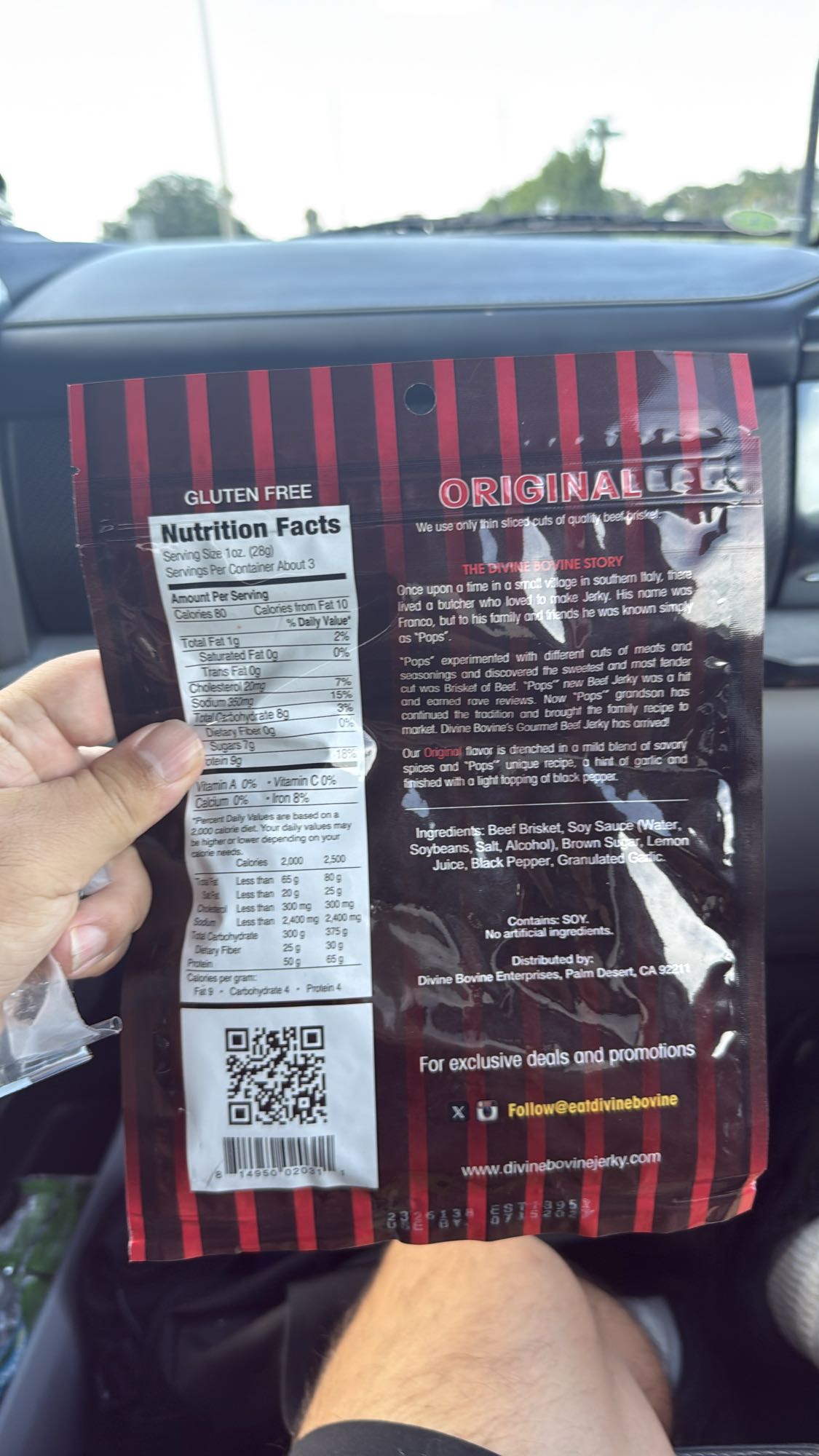 Divine Bovine Original Beef Jerky