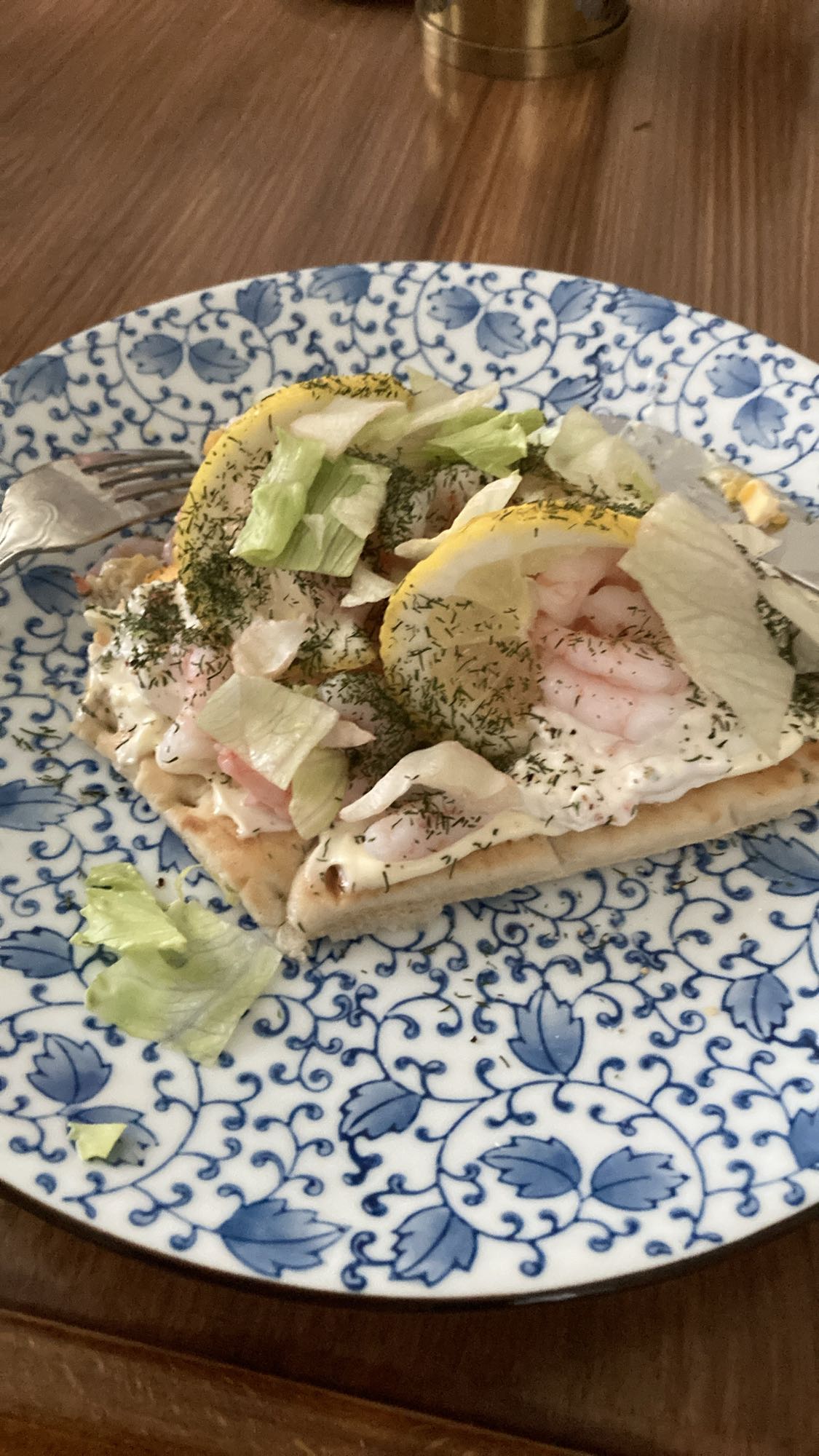 Räkmacka med ägg