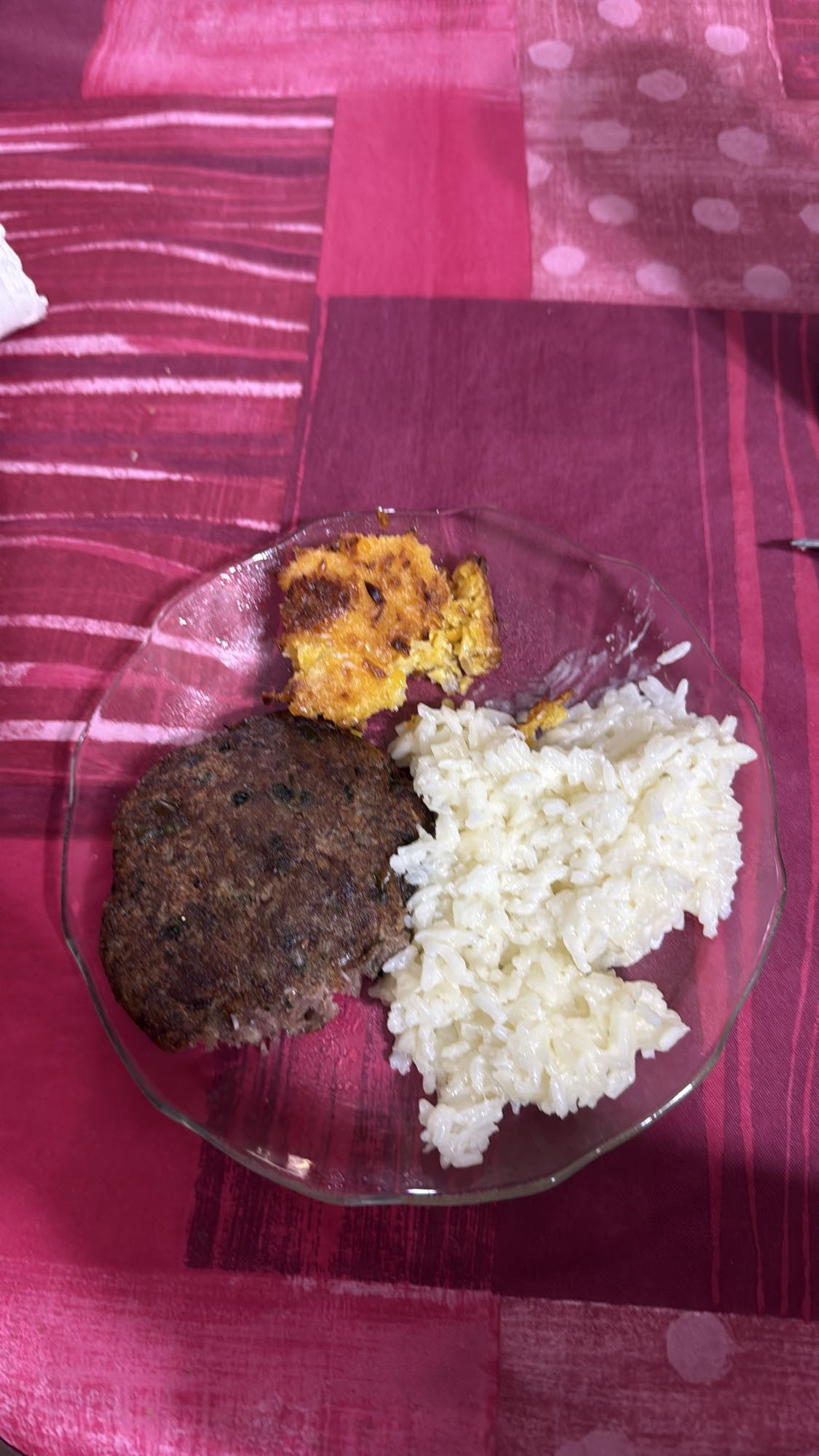 Rice Beef Patty Plate