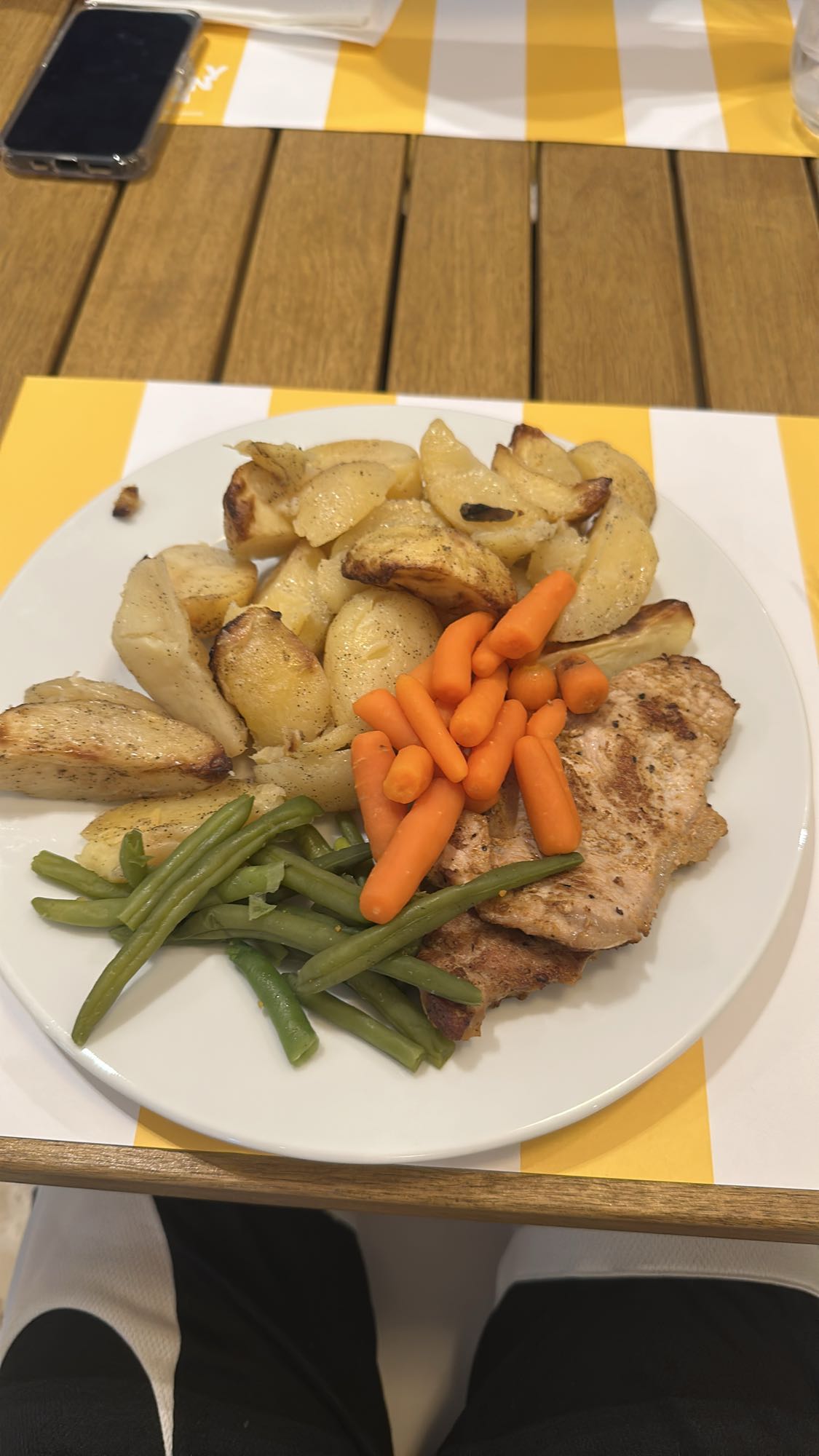pollo con papas y verduras
