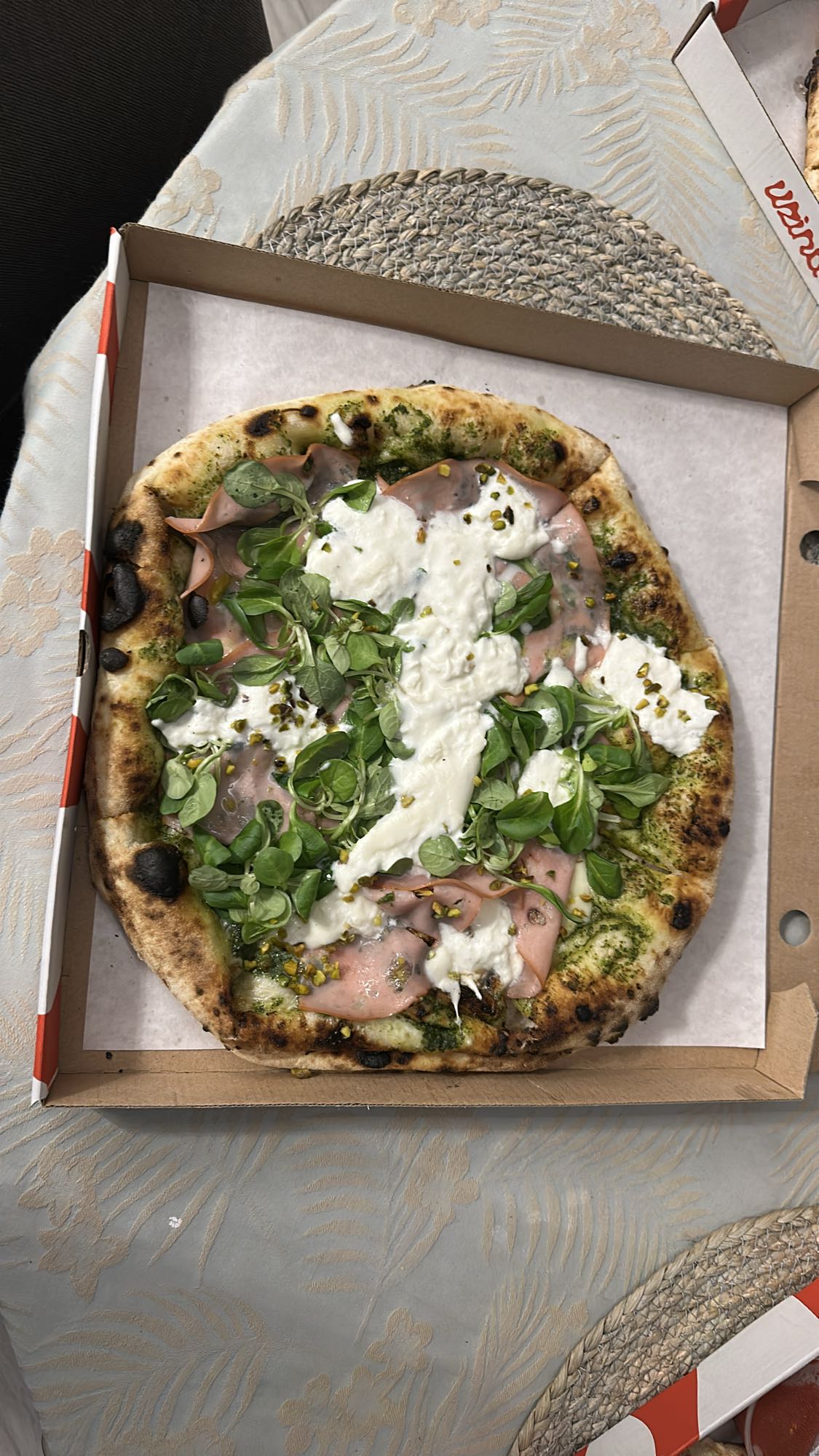 Mortadella Burrata Pizza