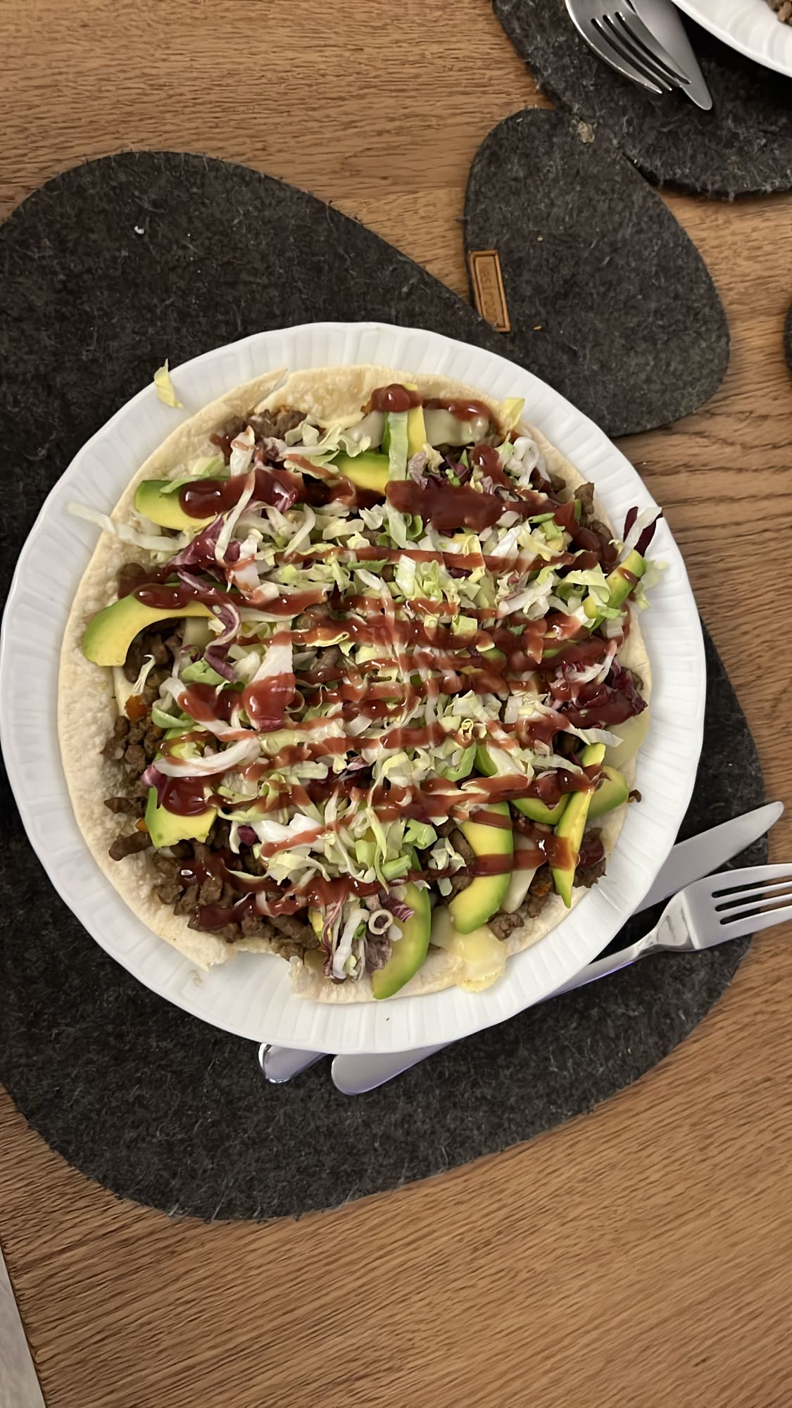 Taco con avocado