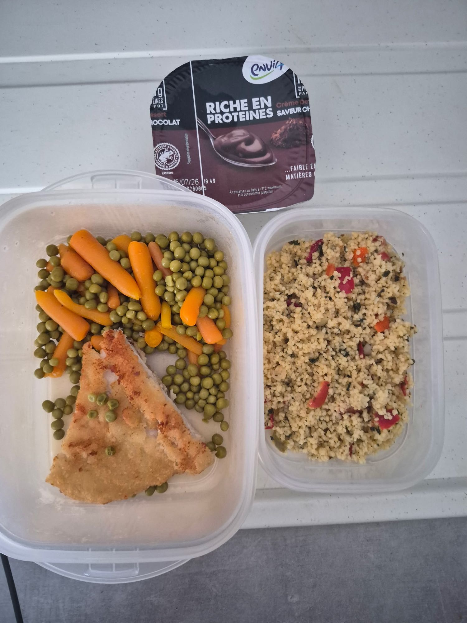 Poisson pané et couscous