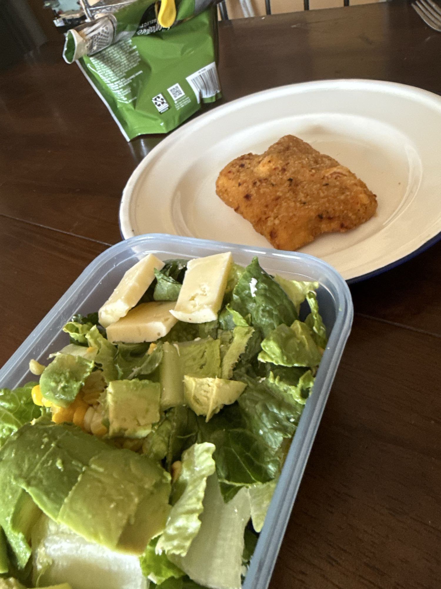 Herb Crusted Salmon with Caesar Salad