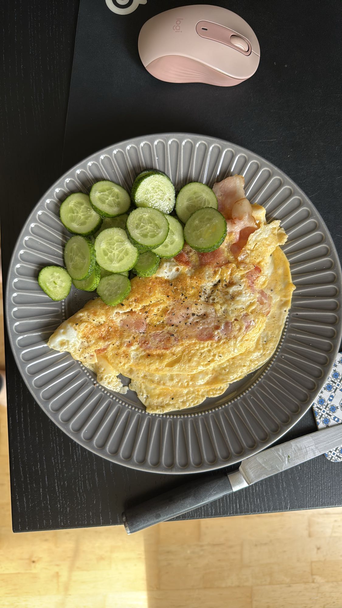 Ham Omelette Cucumber