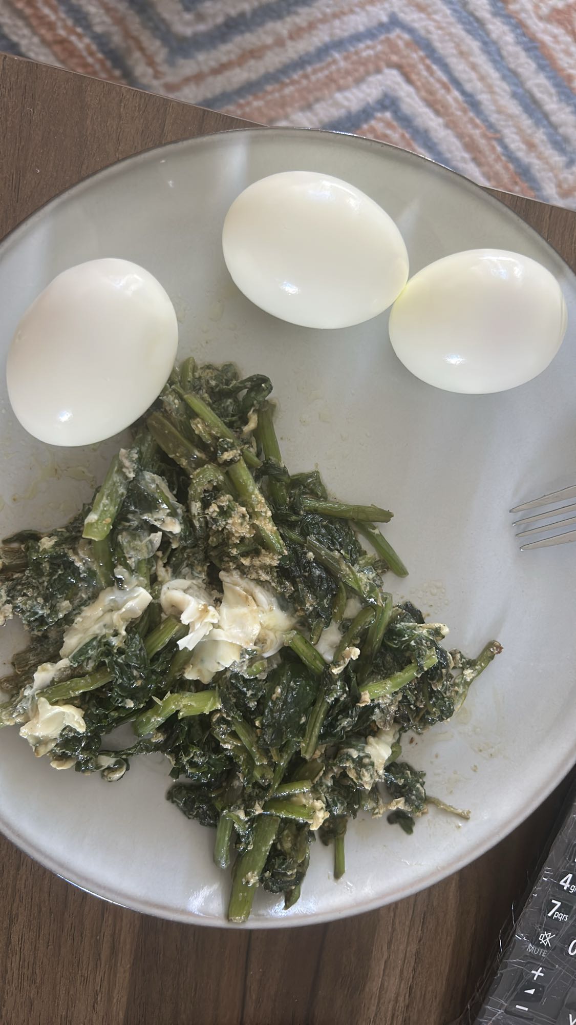 Boiled Eggs and Spinach