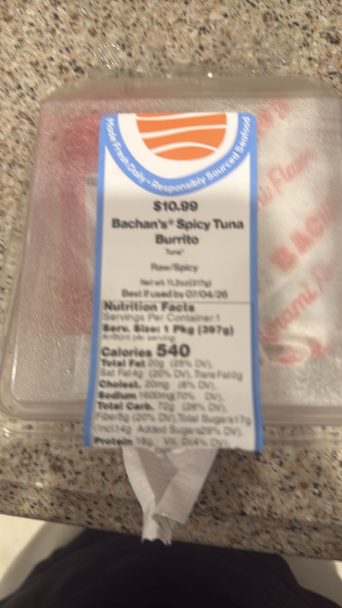 Spicy Tuna Burrito Half