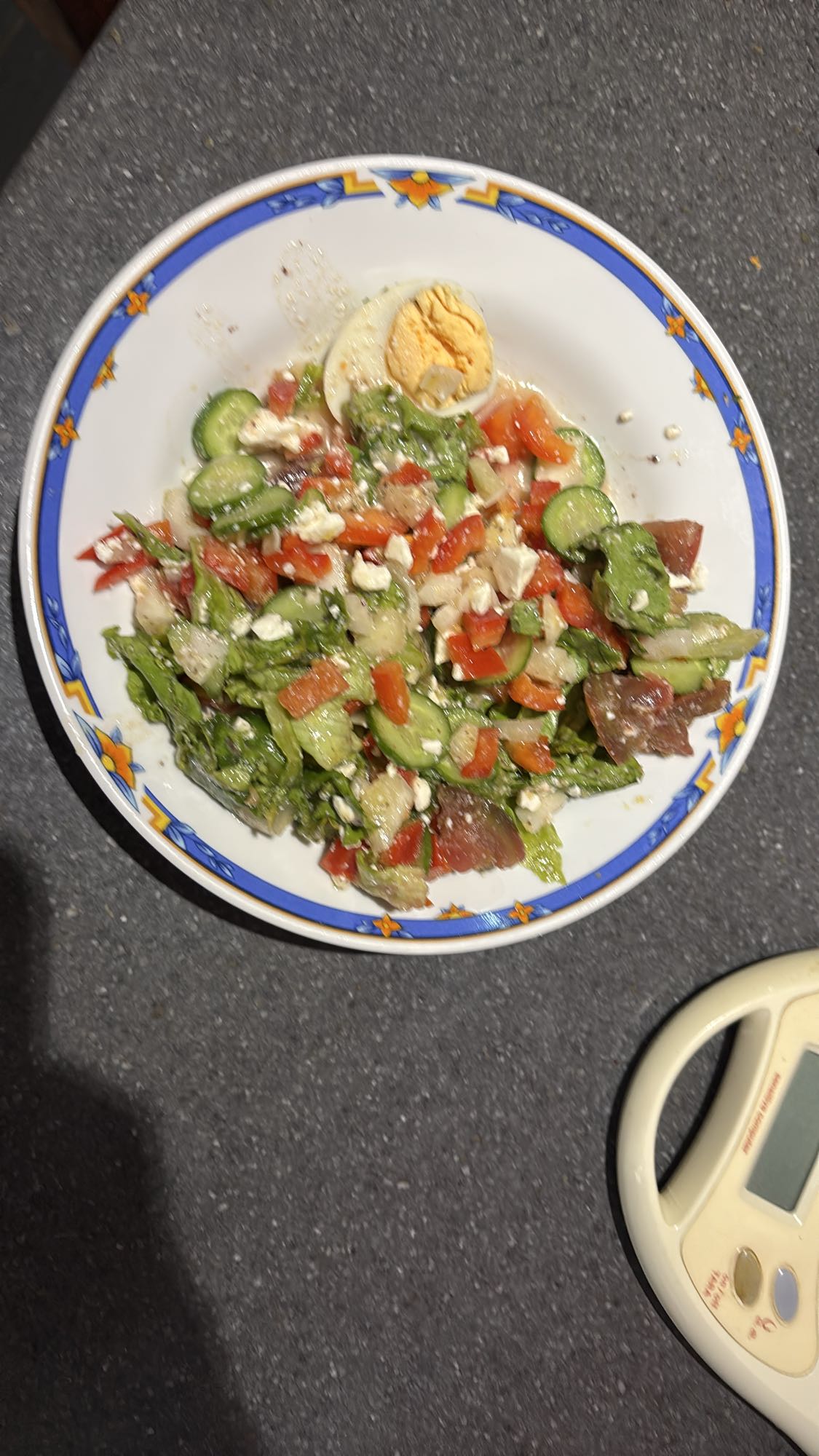 salade grecque à l'œuf