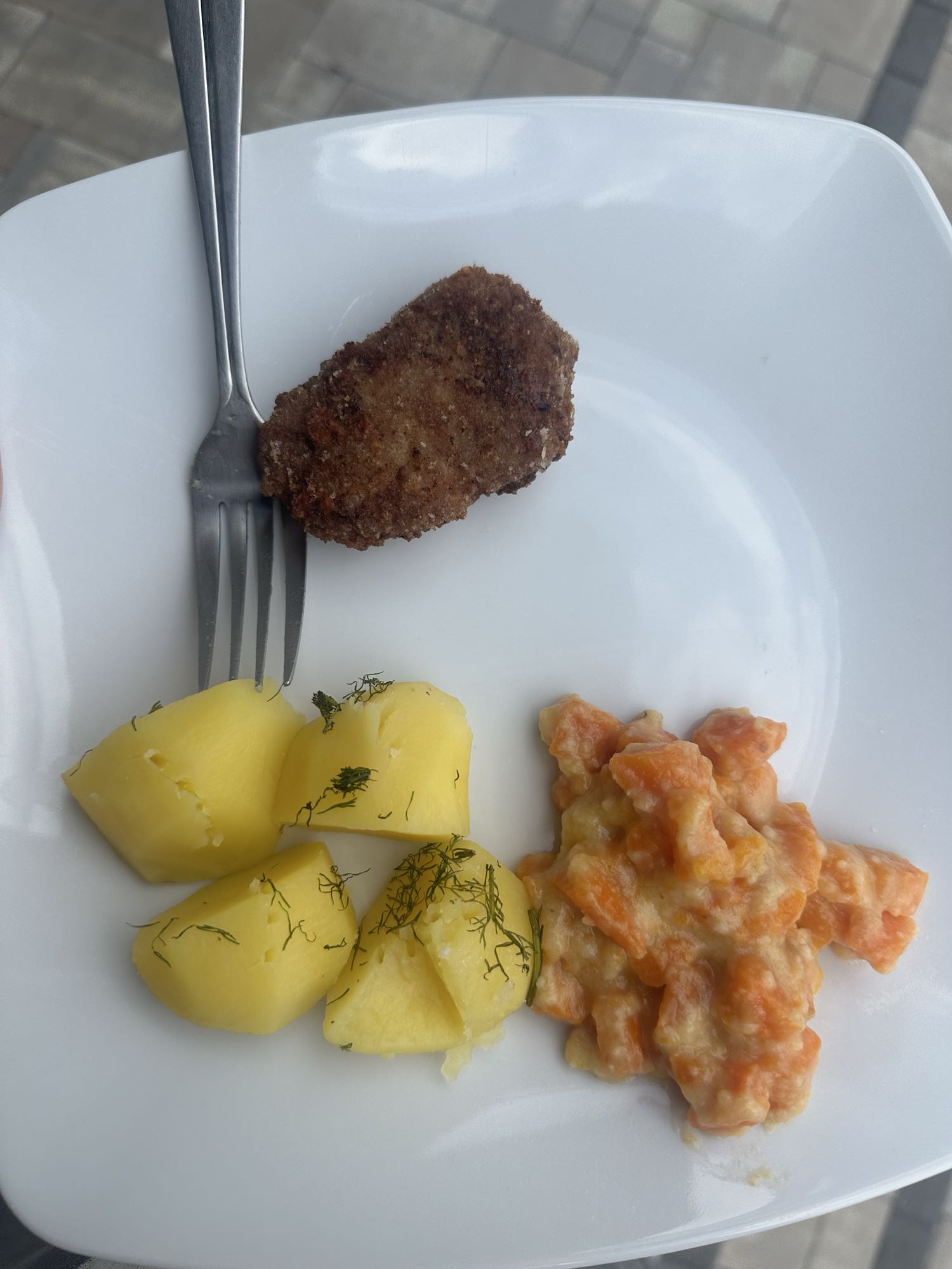 Kotlet z ziemniakami