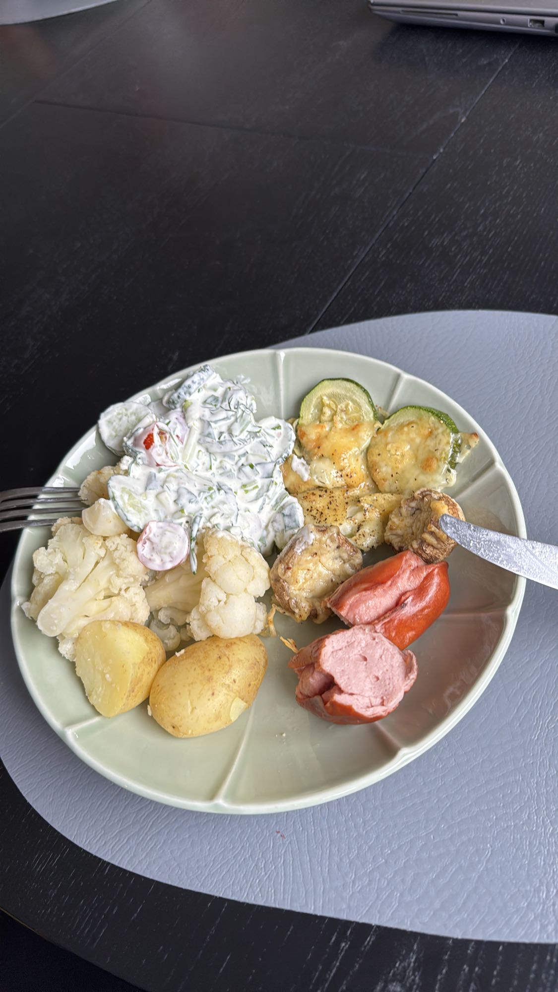 Sausage Veg Plate