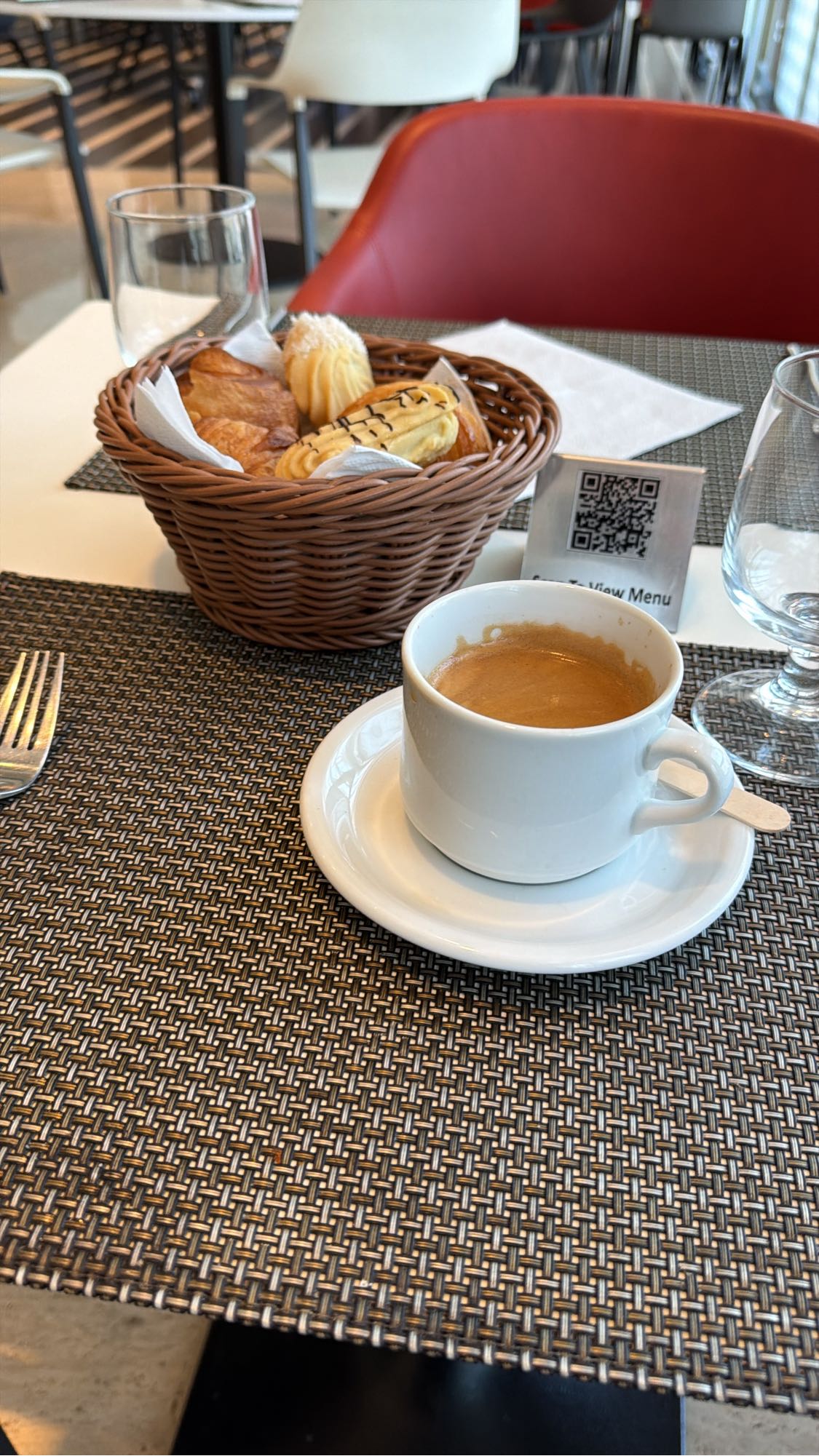 2 Cups of Coffee and Pastries