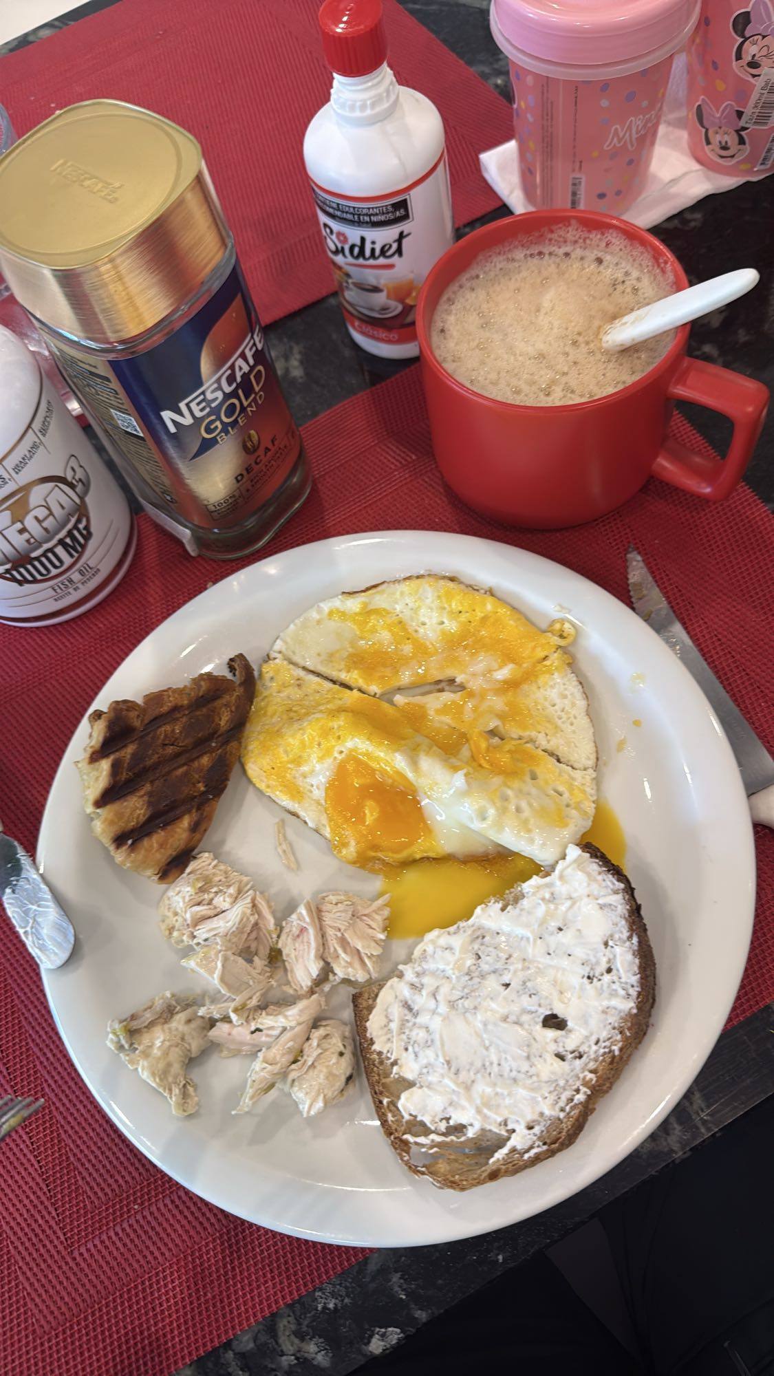 Eggs Chicken Toast Coffee