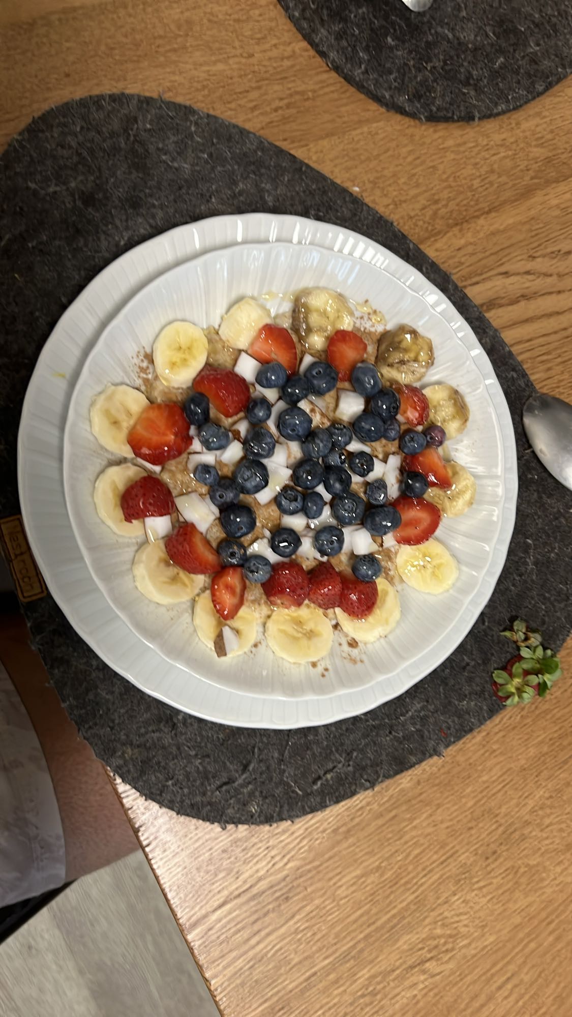 Porridge con frutta