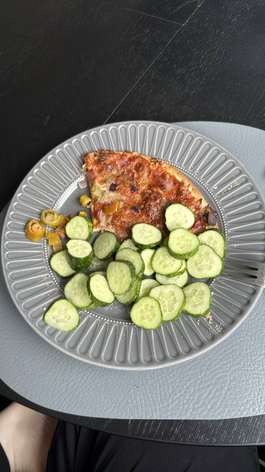 Pizza with Cucumber