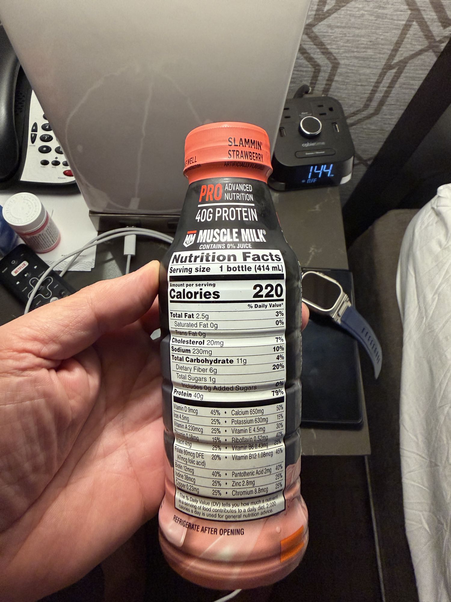 Frullato proteico fragola