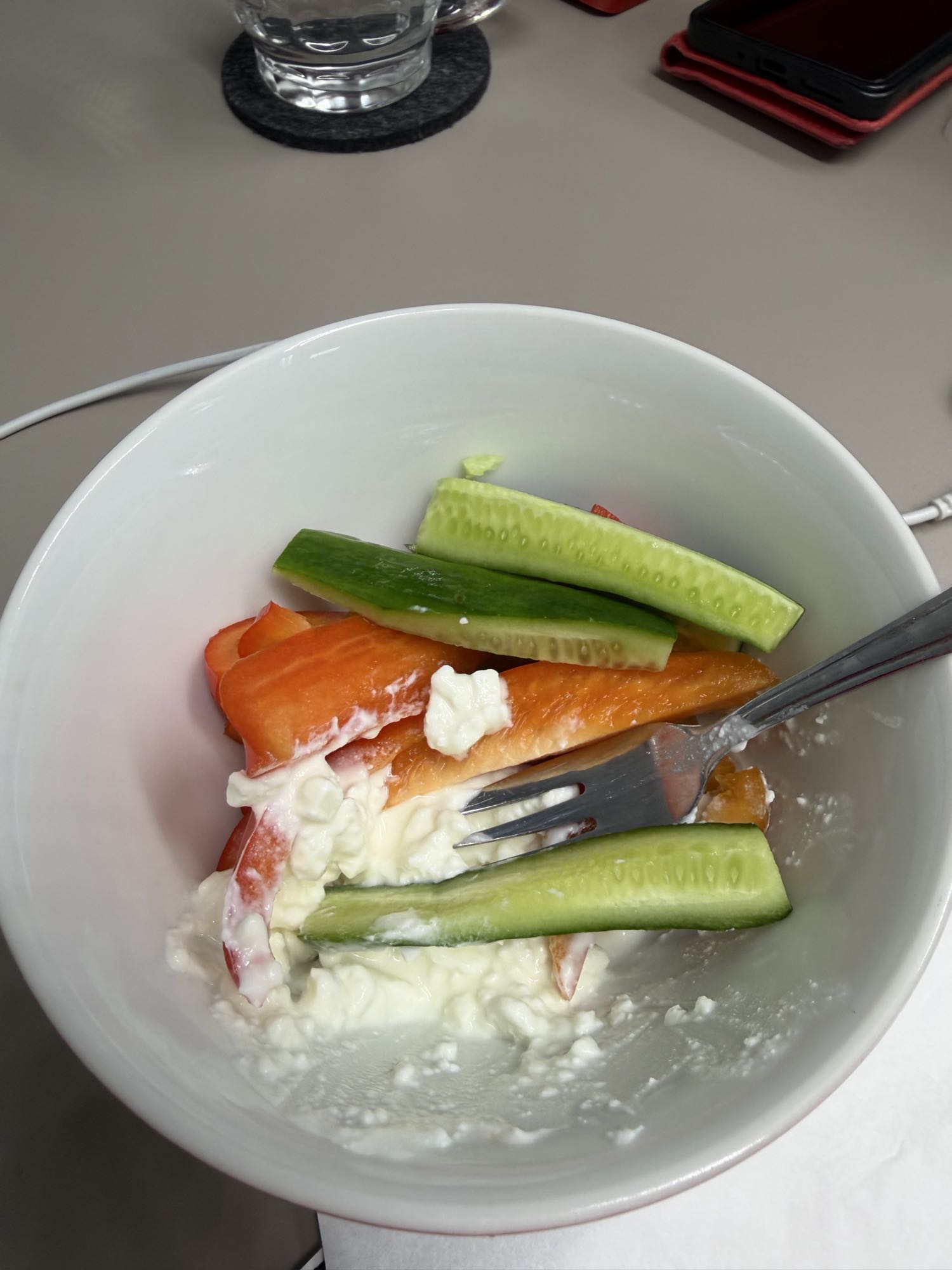 Gemuese mit Huettenkaese