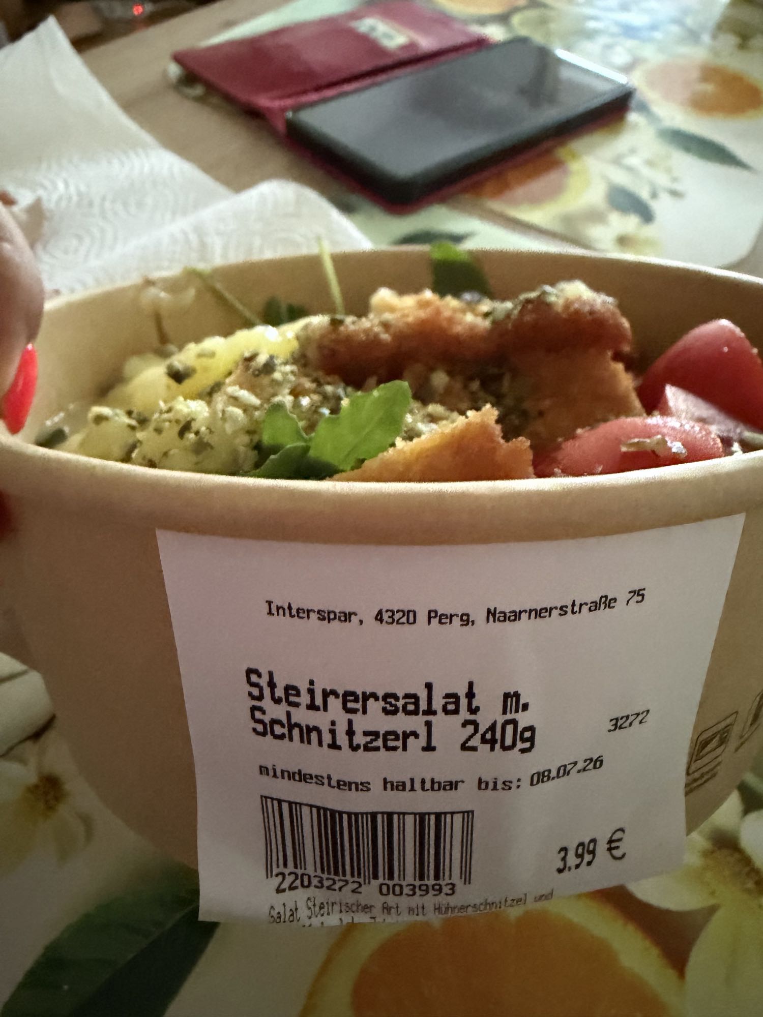 Steirersalat mit Schnitzel
