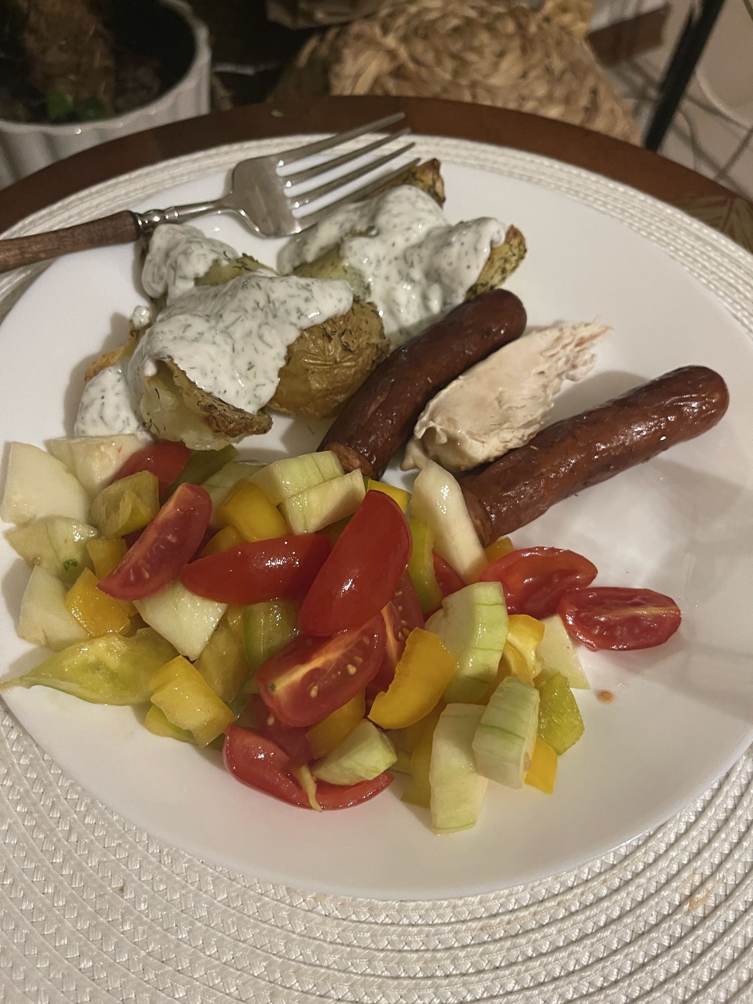 Сосиски с картофелем