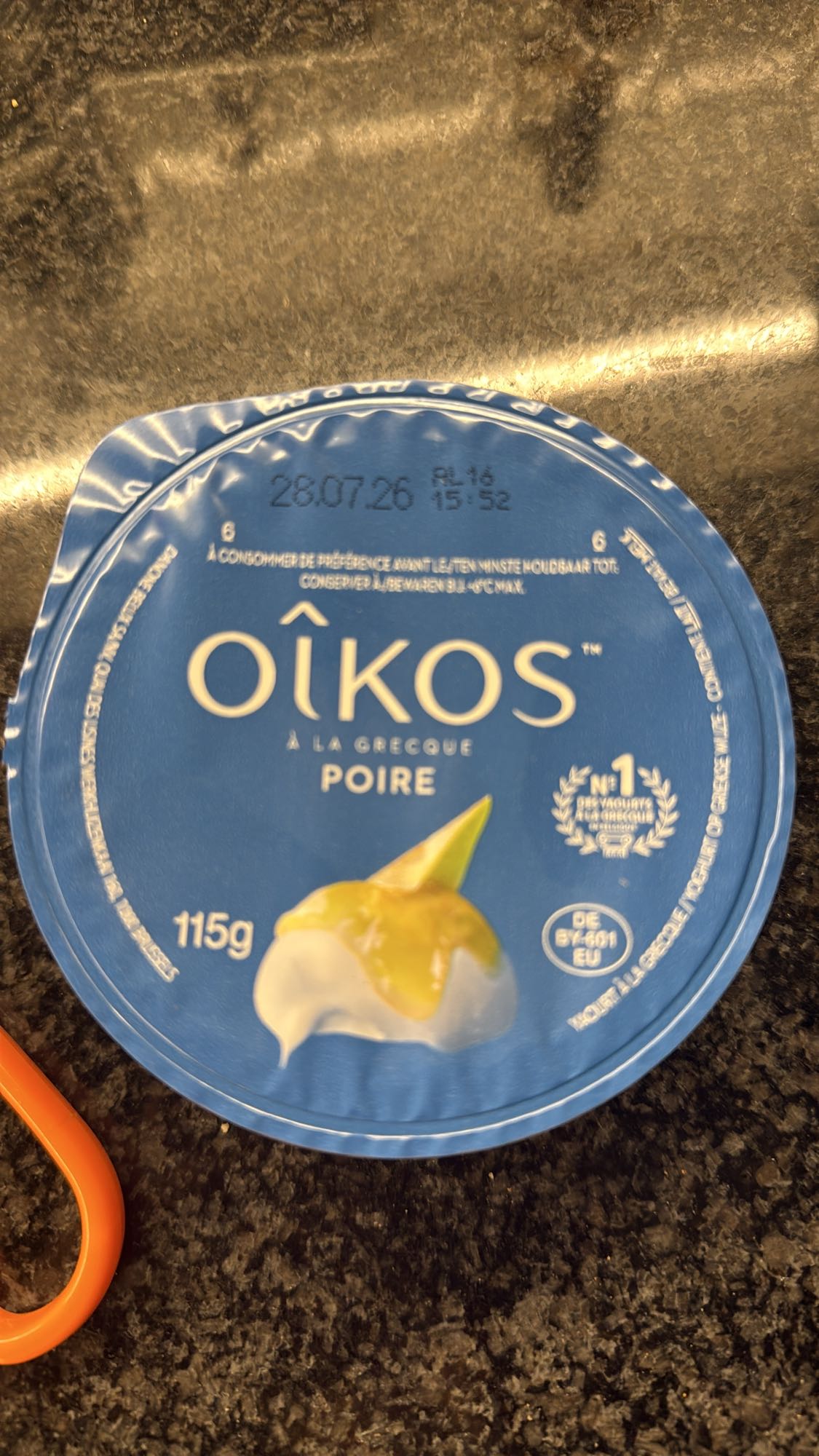 Griekse yoghurt peer