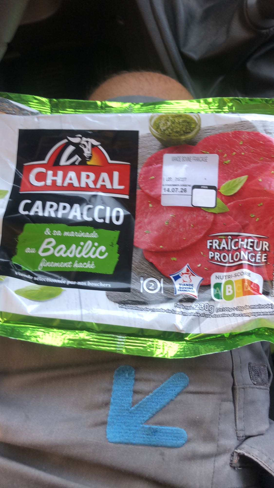 Carpaccio au basilic