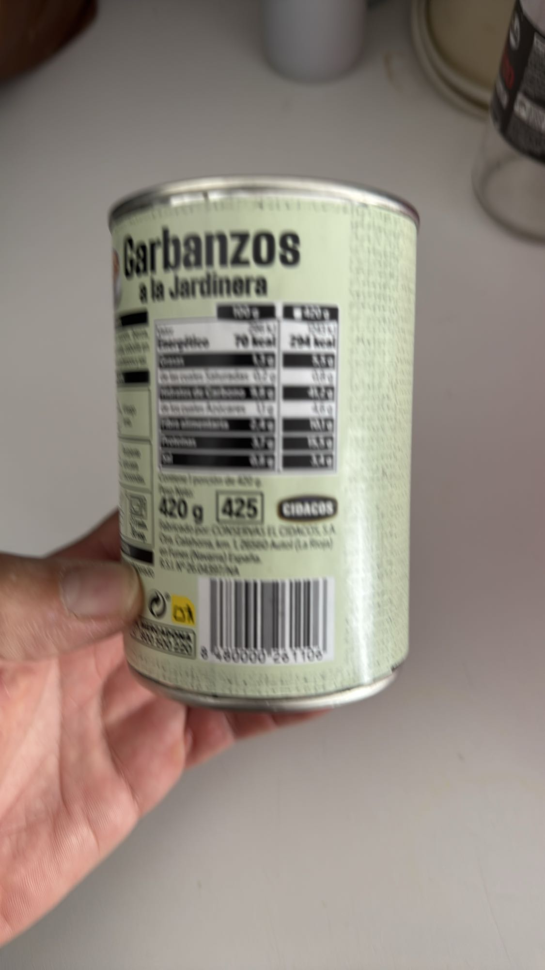 garbanzos a la jardinera