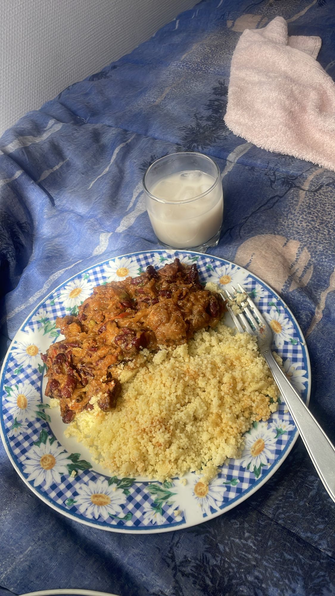 Couscous, haricots et pina colada sans alcool