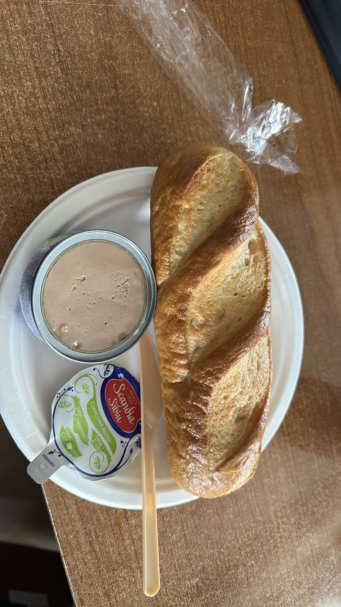 Bread with pate and jam