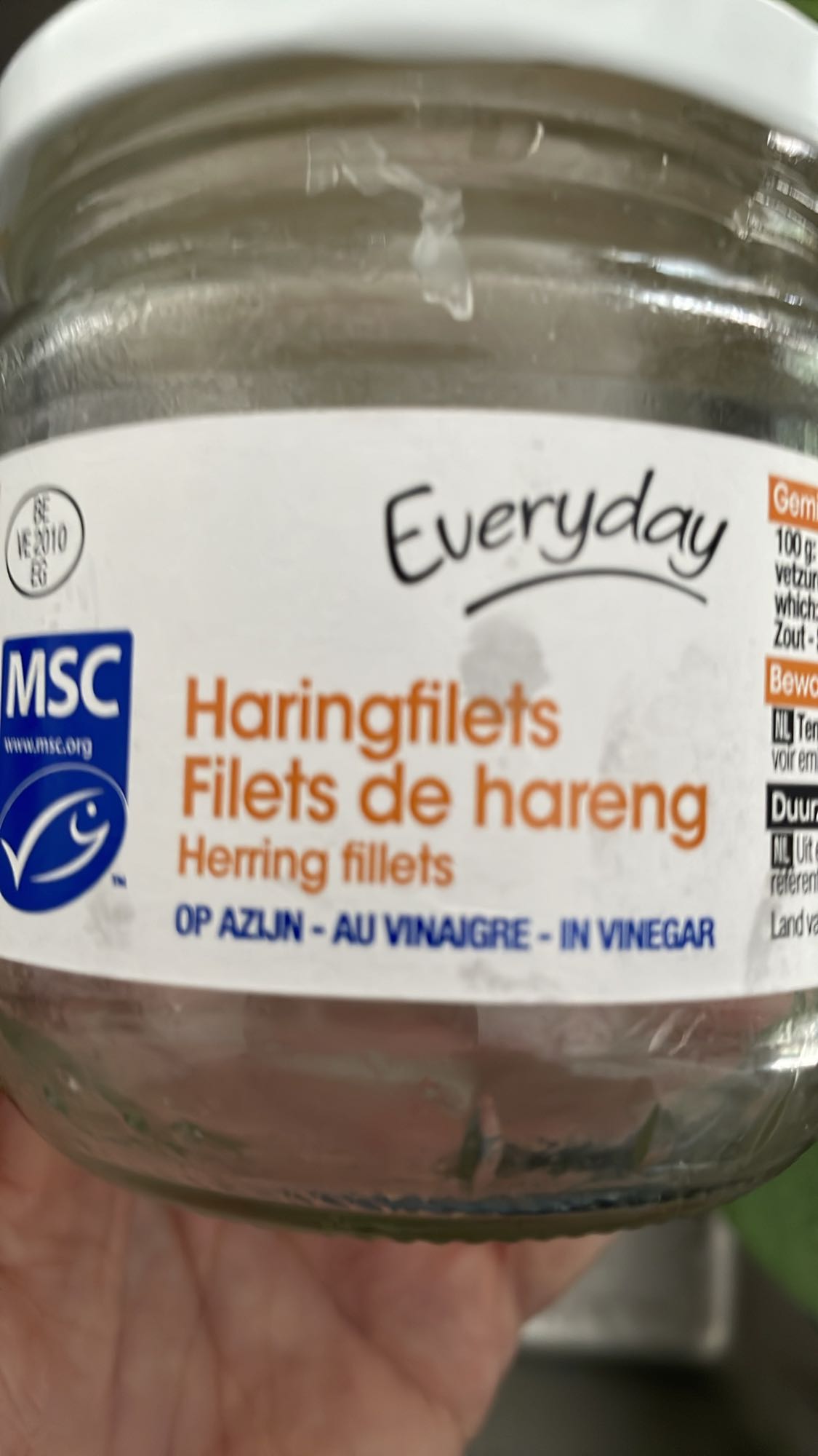 Haringfilets op azijn