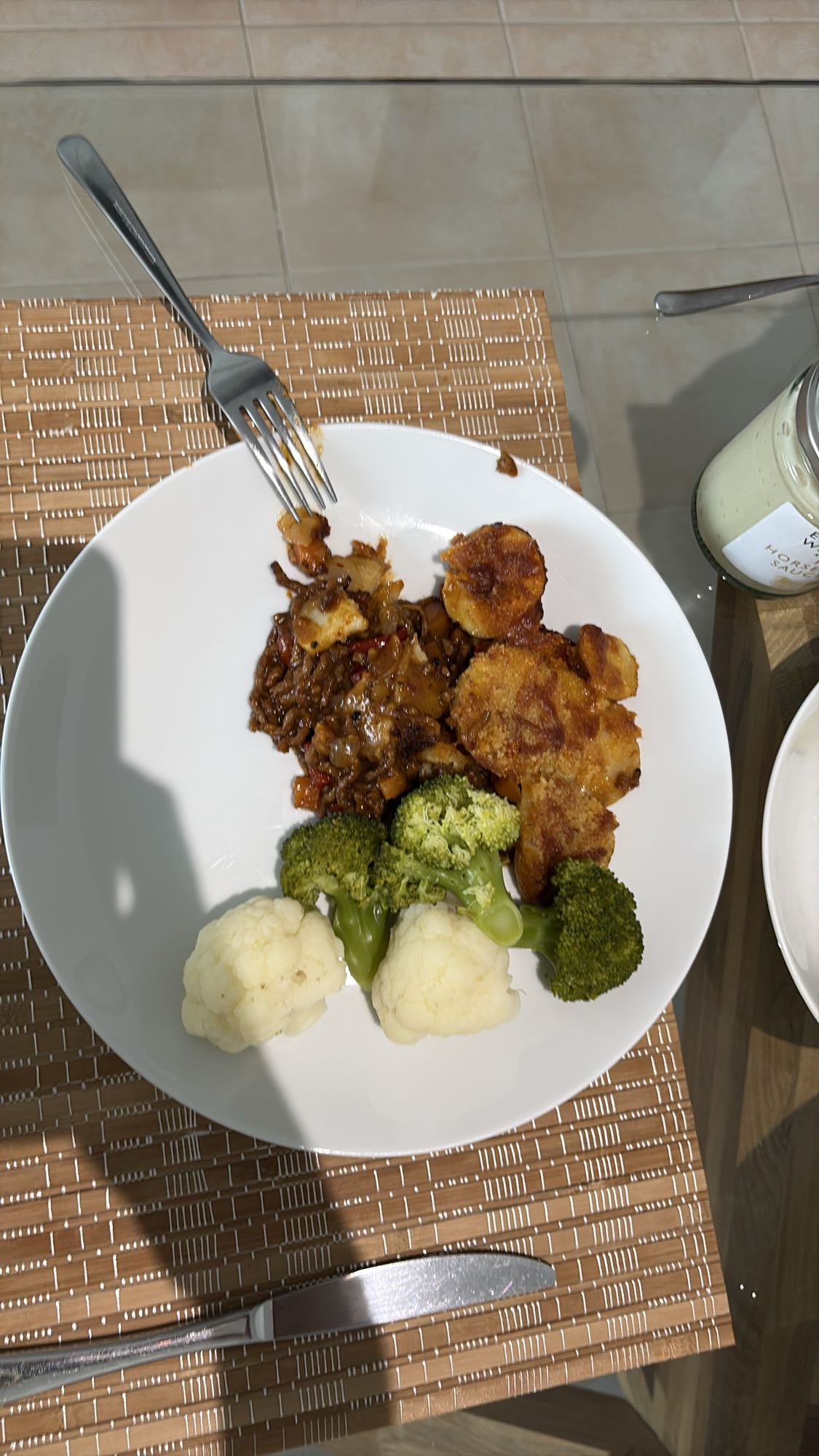 Minced Beef Veg Plate with Cheesy Potato Bake