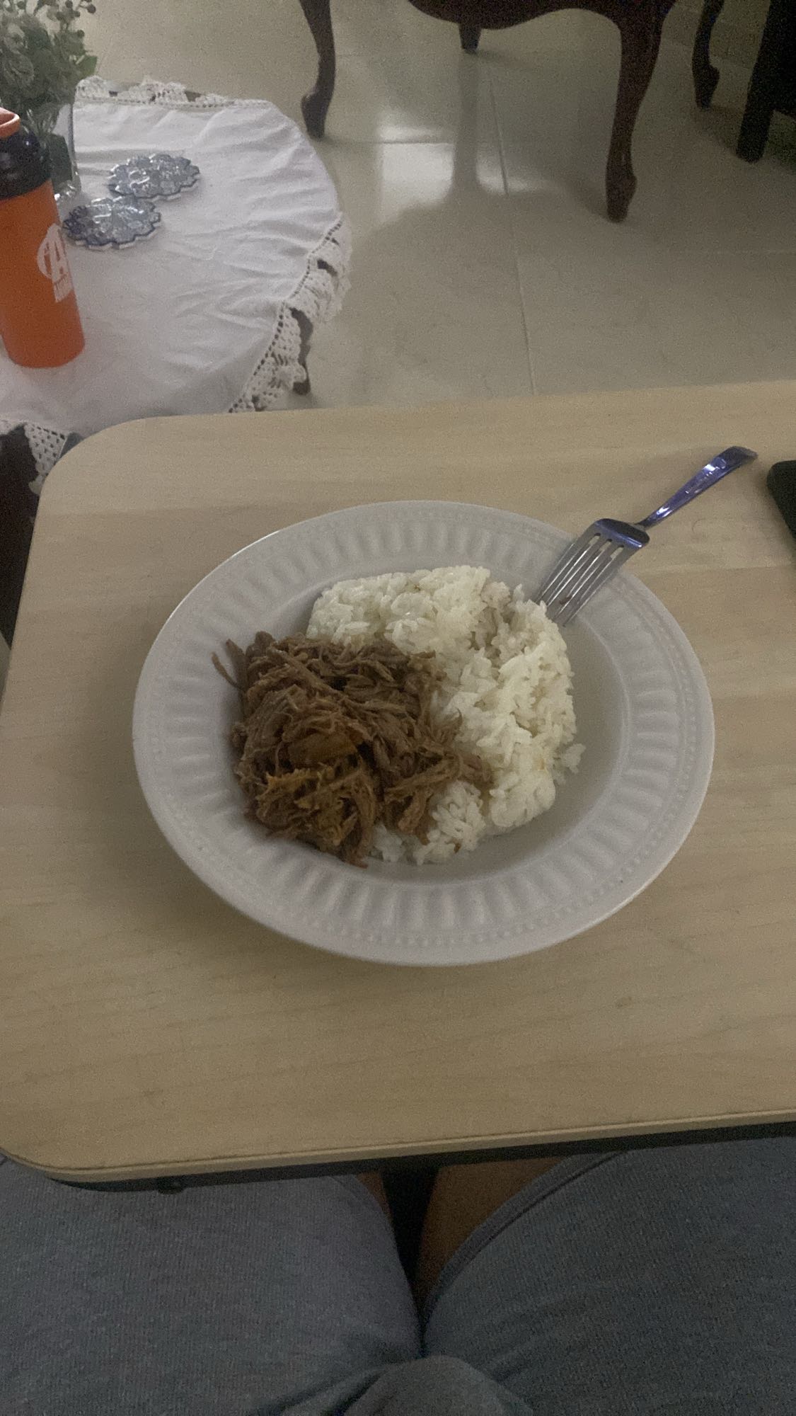 arroz con carne mechada