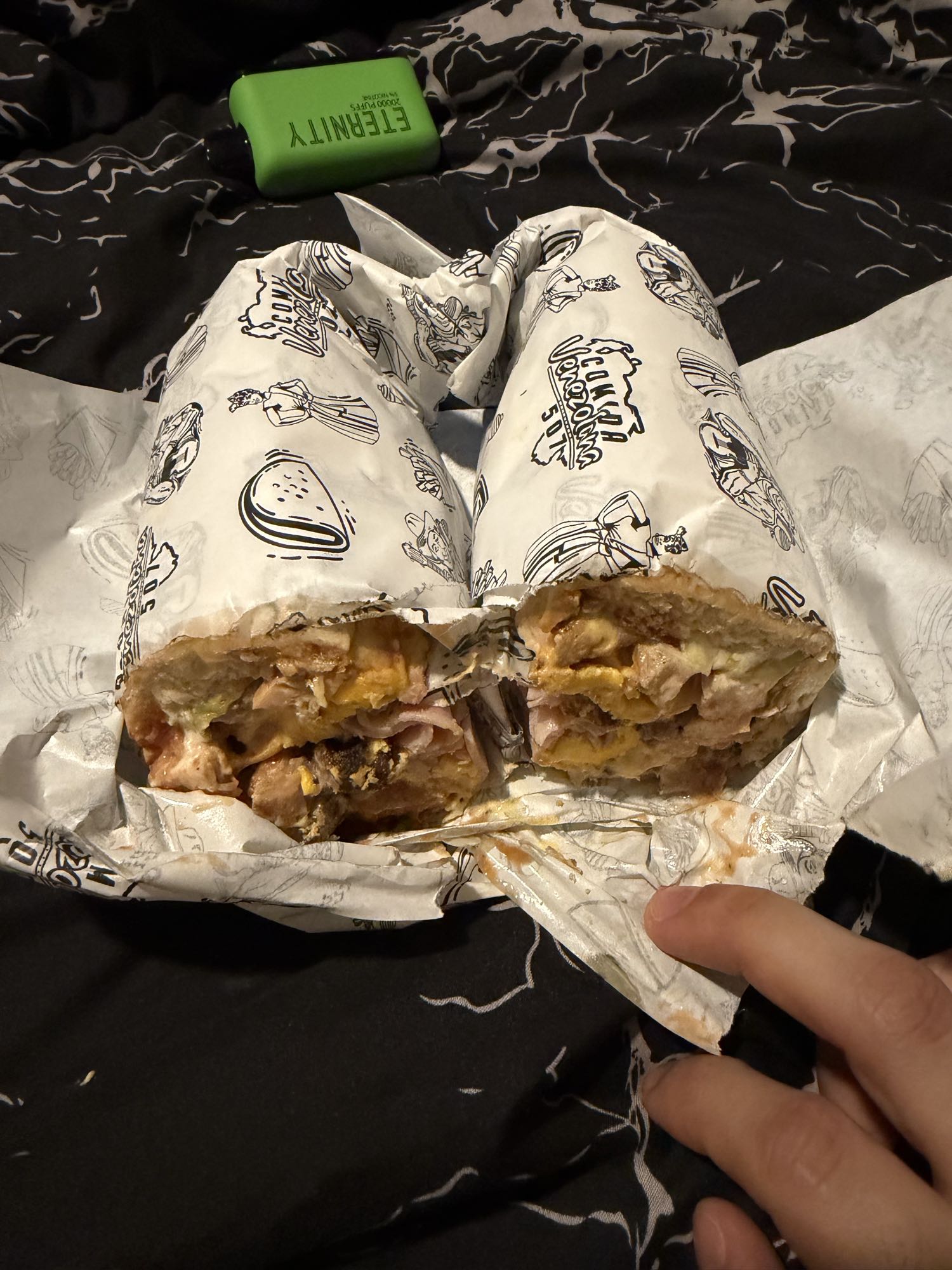 wrap de pollo y jamón
