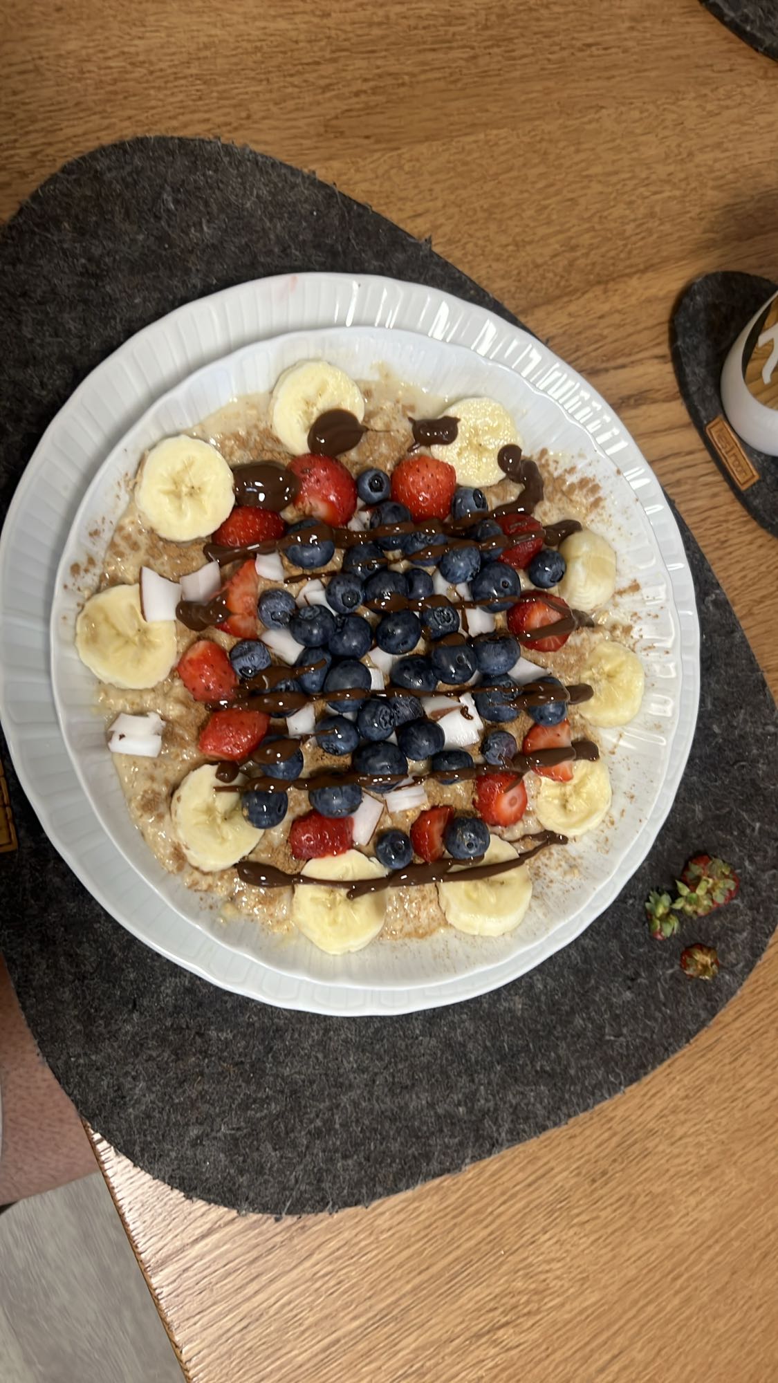 Porridge con frutta
