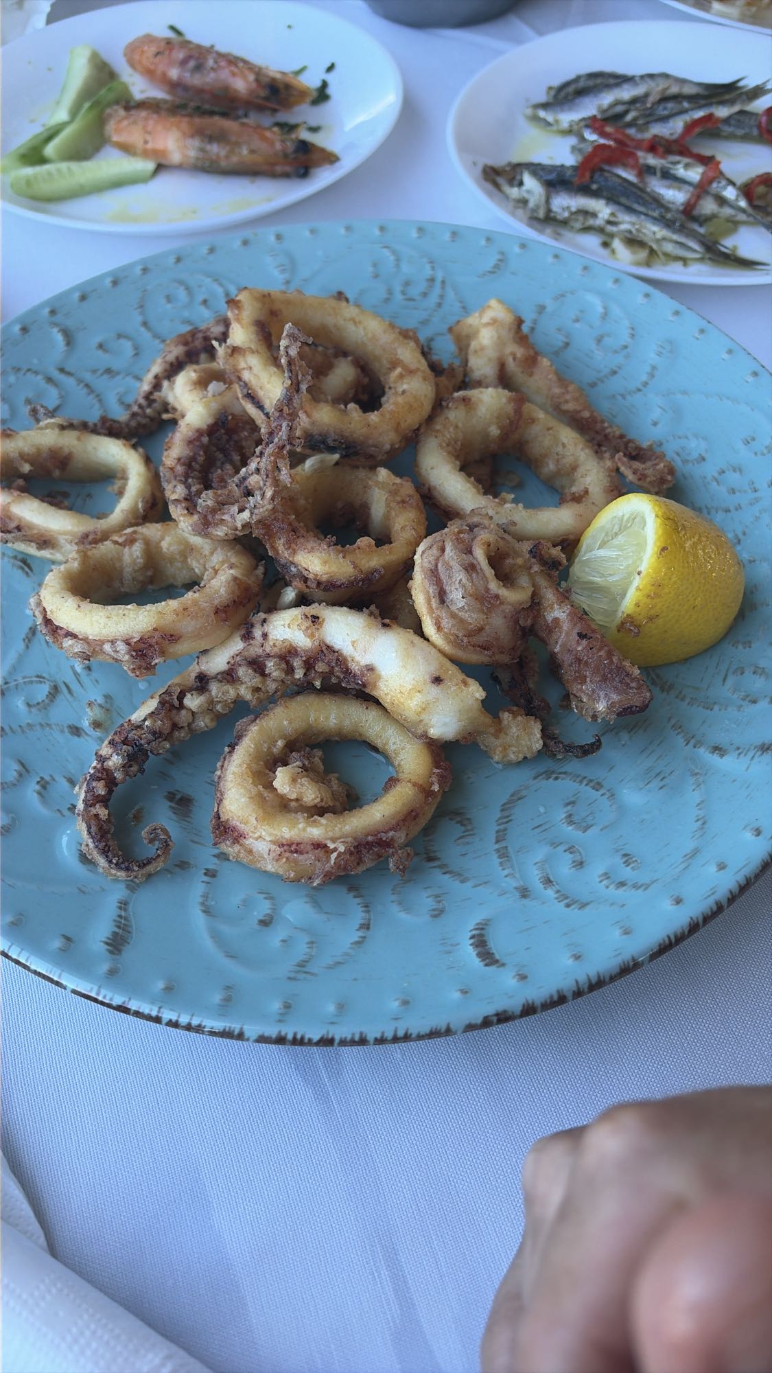 Пържени калмари с лимон