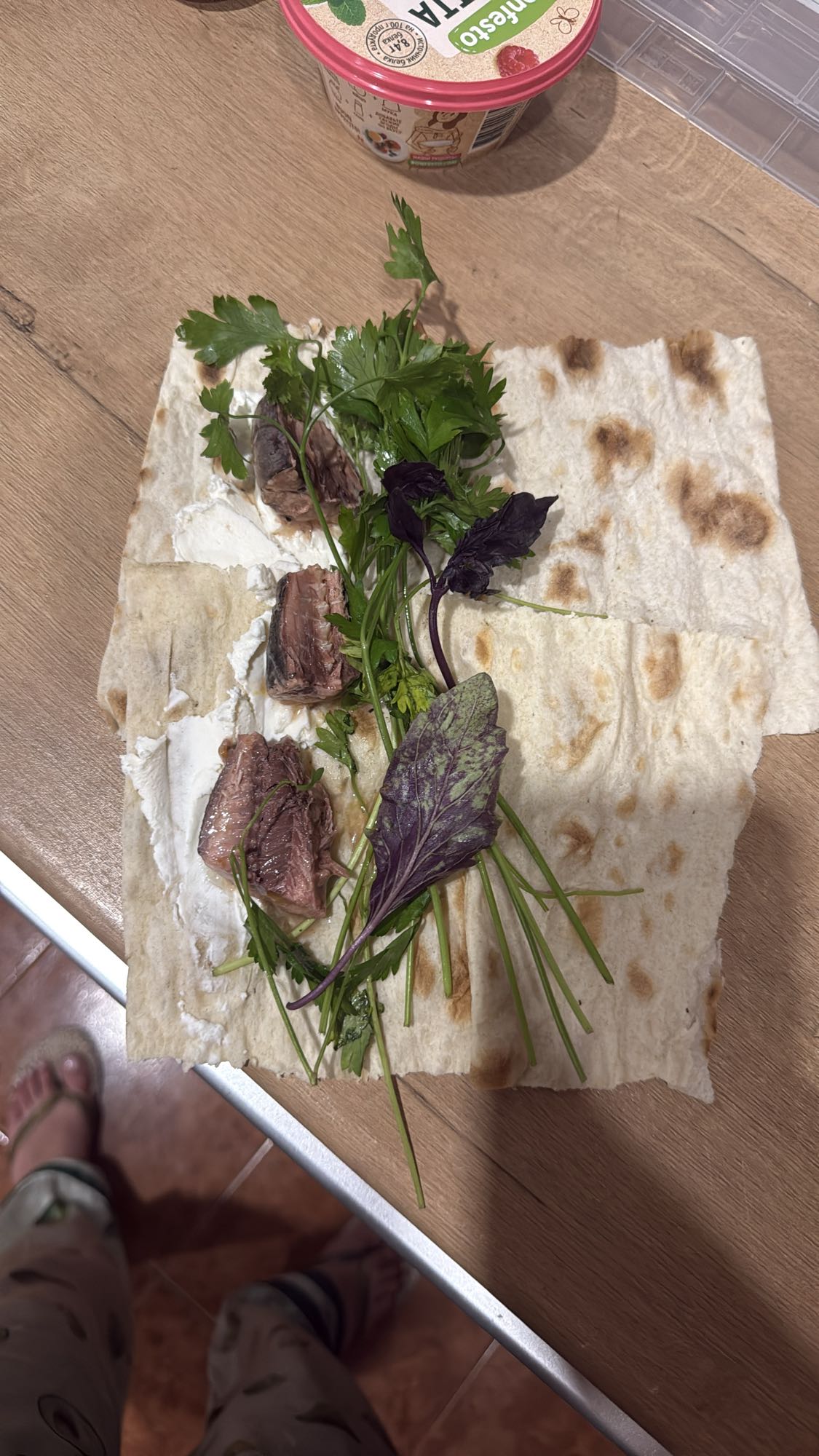 Lavash Fish Herb Wrap