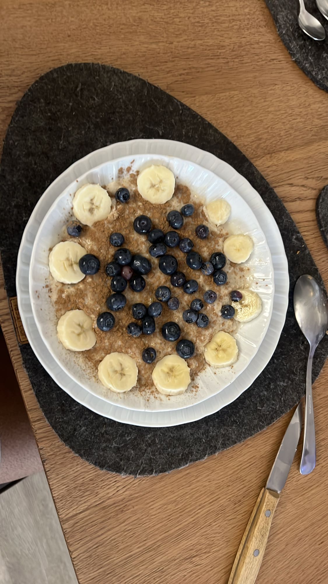 Porridge con frutta
