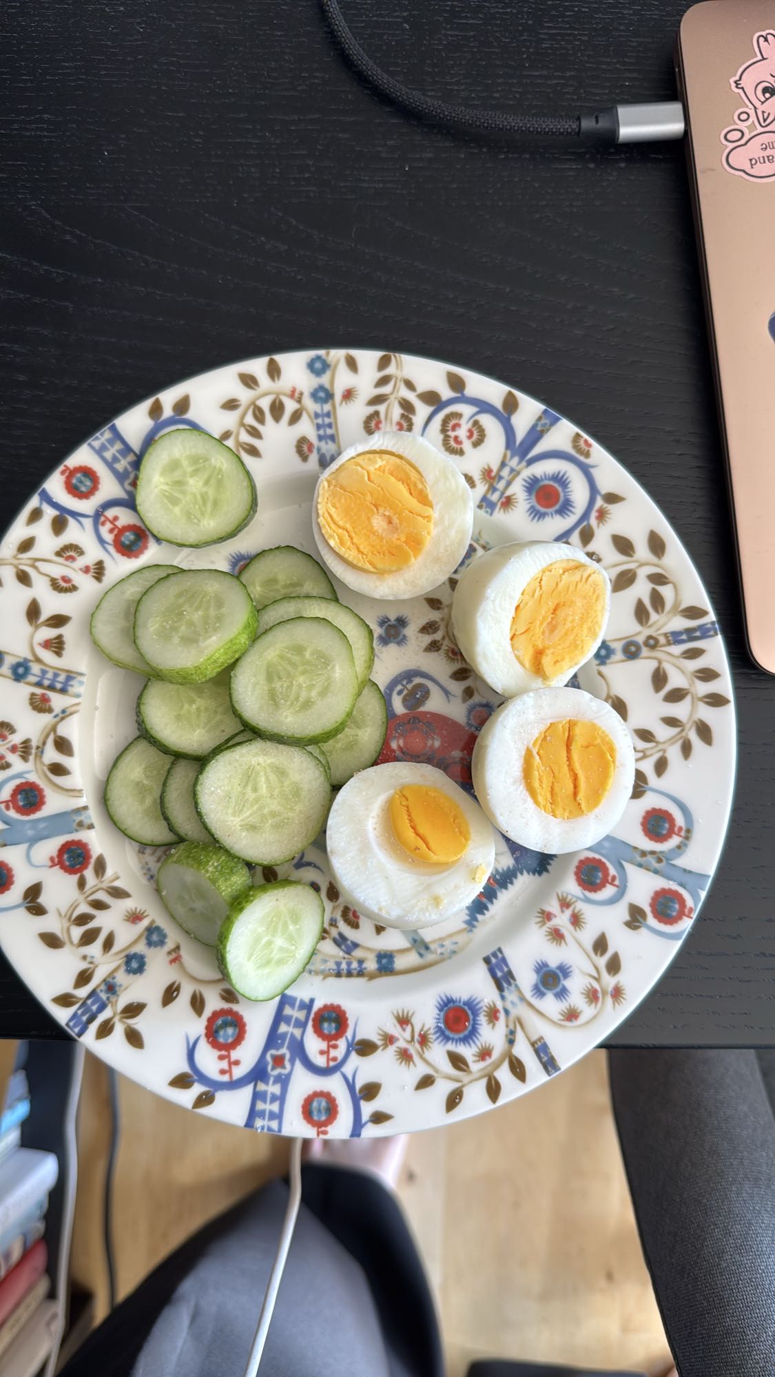 Boiled Eggs and Cucumber