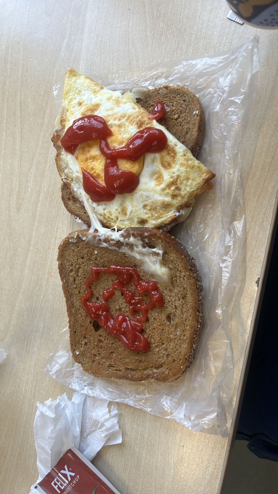 Egg Cheese Rye Sandwich