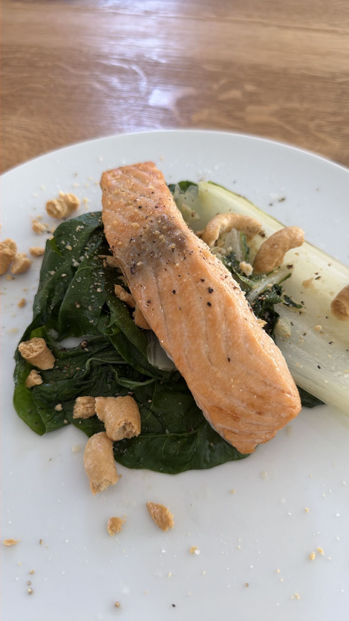 Lachs mit Spinat