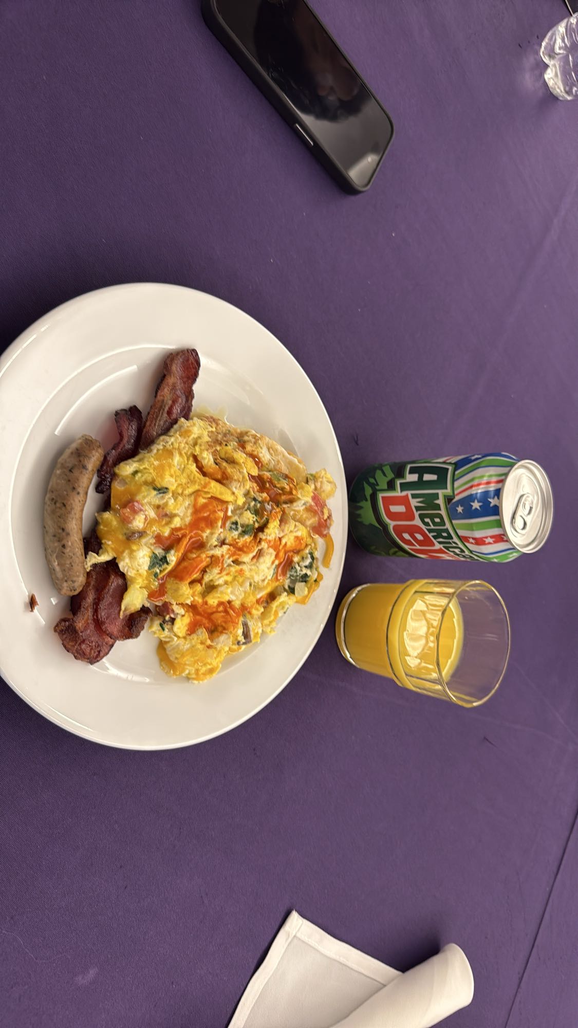Omelet Bacon Sausage