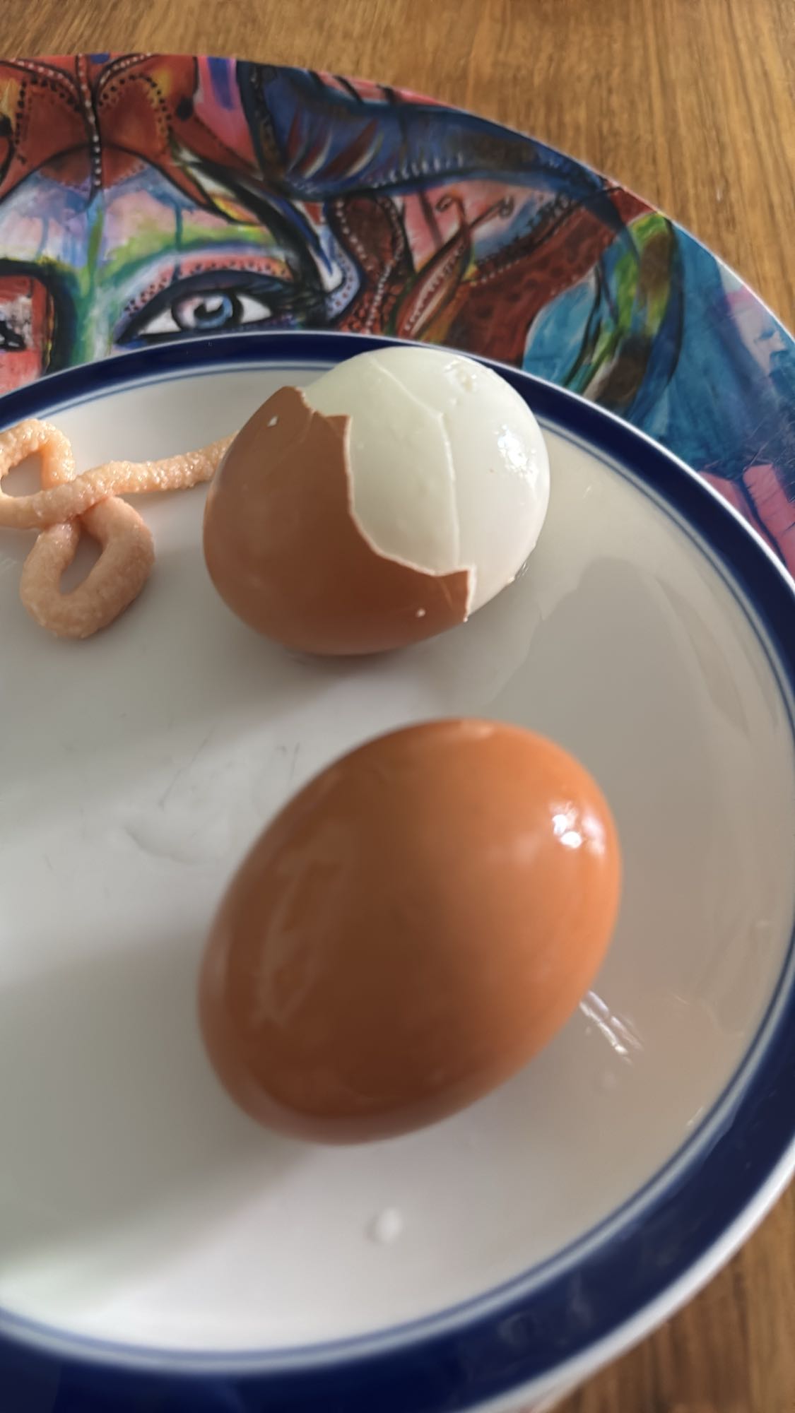 Två kokta ägg