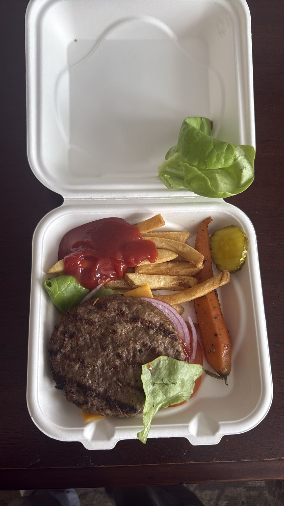 Burger Patty with Fries