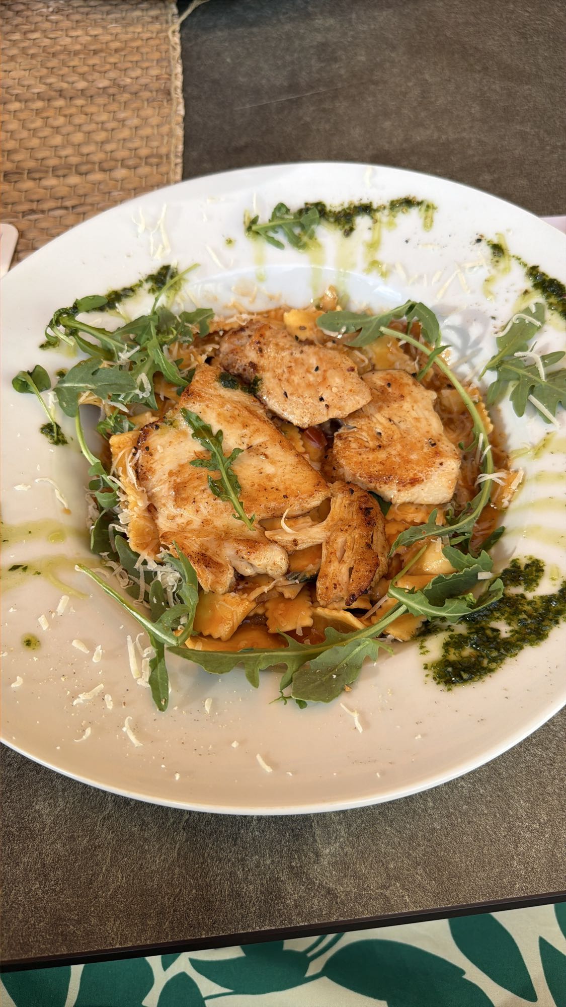 Hähnchen Ravioli