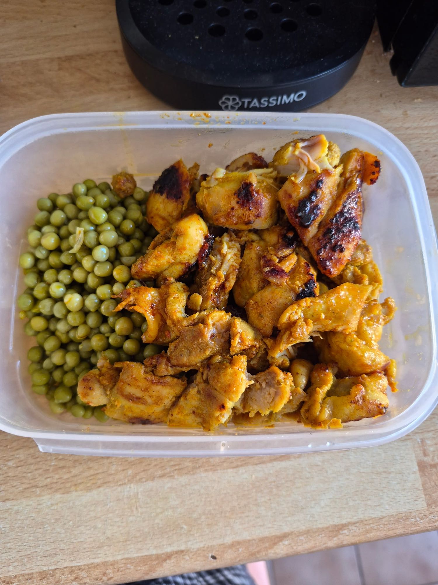 Poulet et petits pois